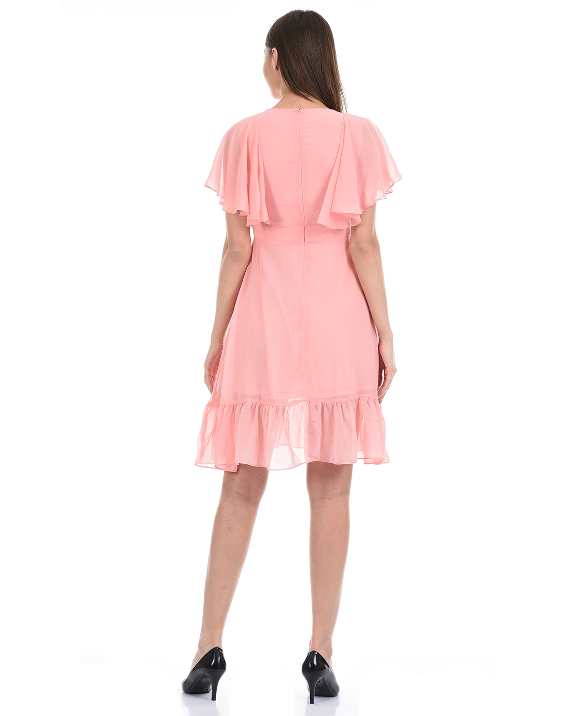 Madame Women Pink Flared Dress
