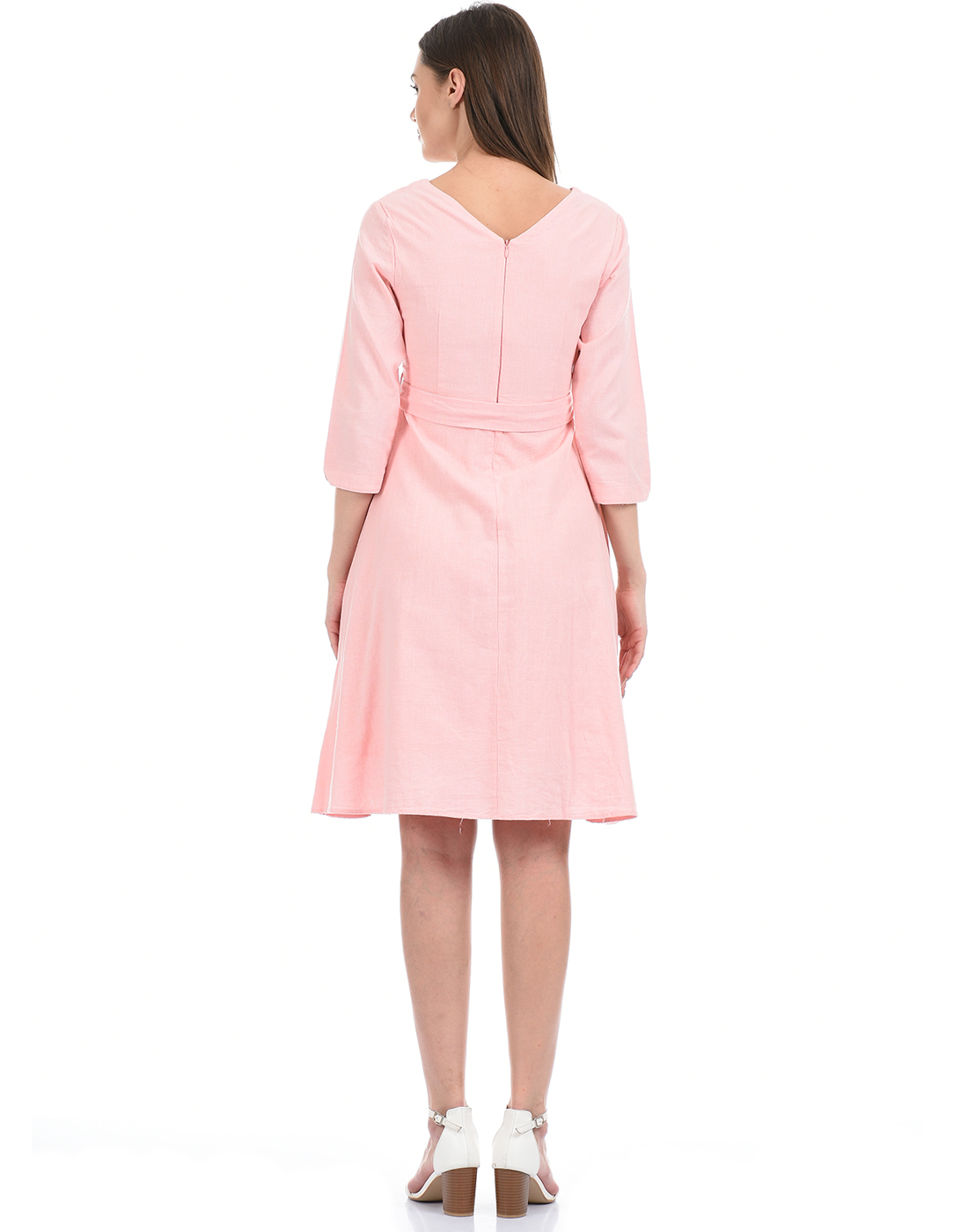 Madame Women Pink A-Line Dress