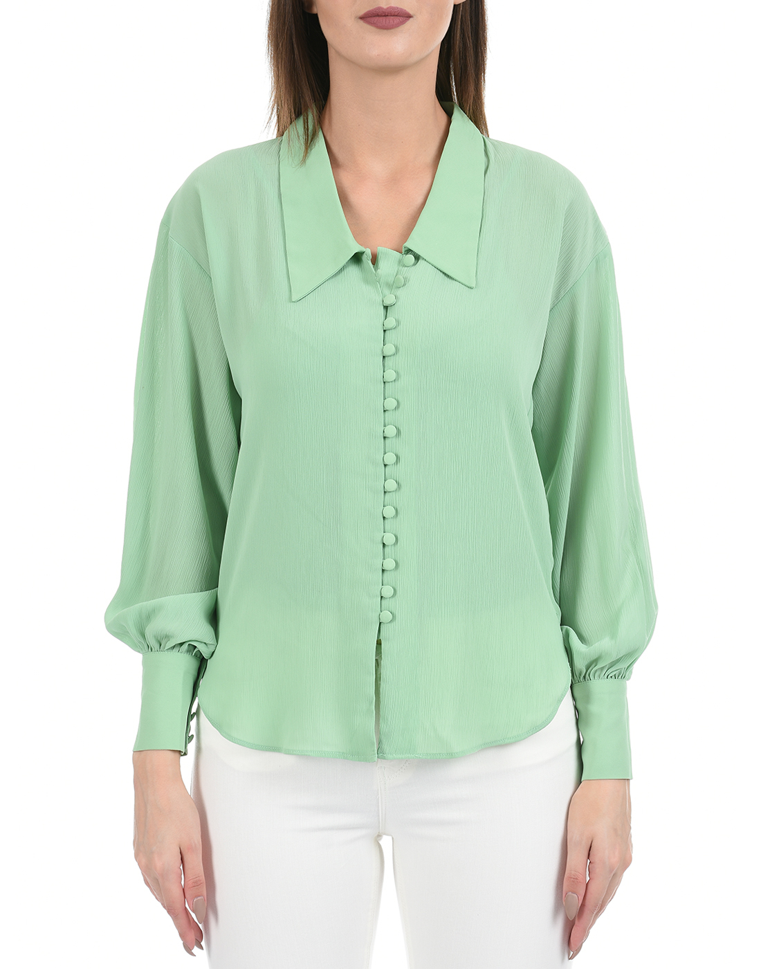 Madame Women Green Shirt