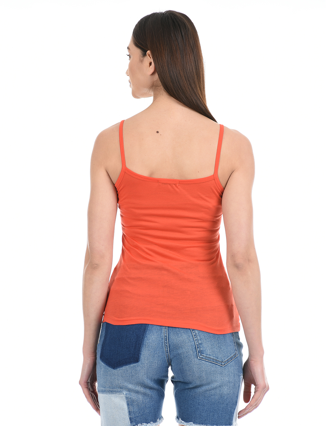 Madame Women Orange Spaghetti