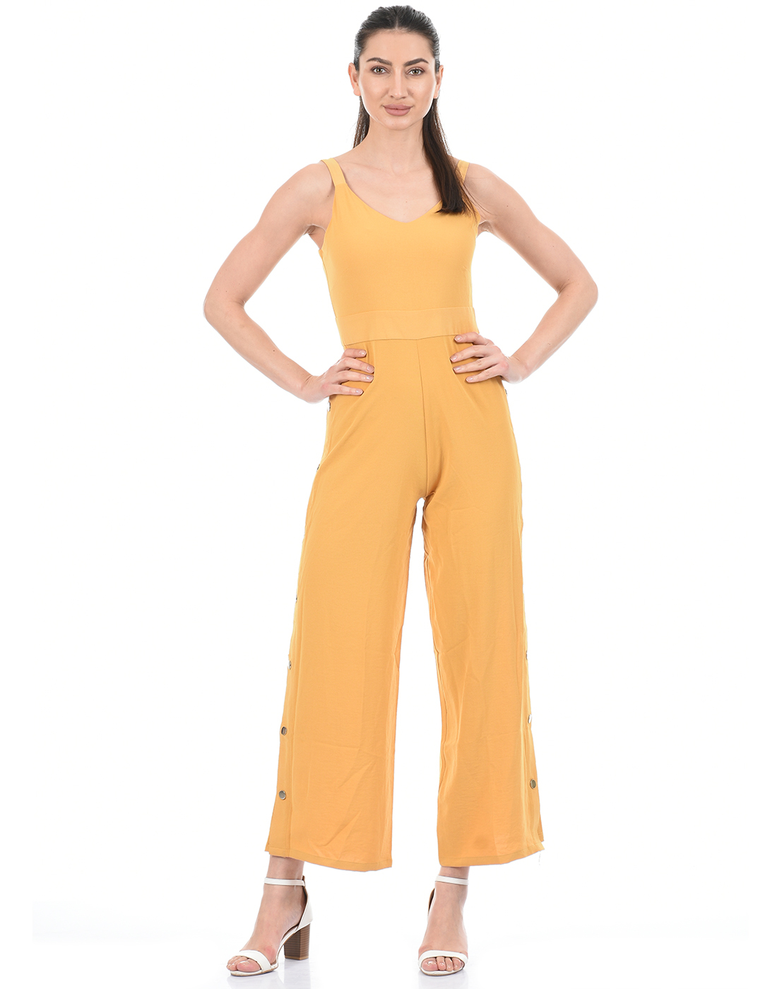 Madame Women Yellow Jumpsuit