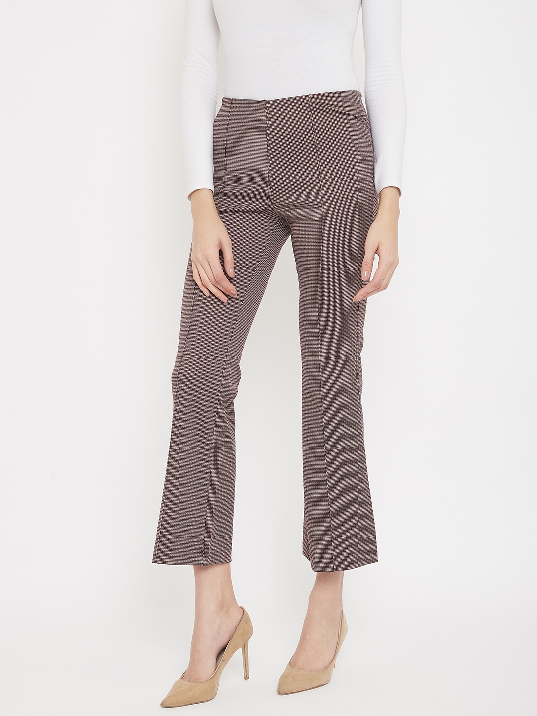 Madame Women Brown Bootcut Pant
