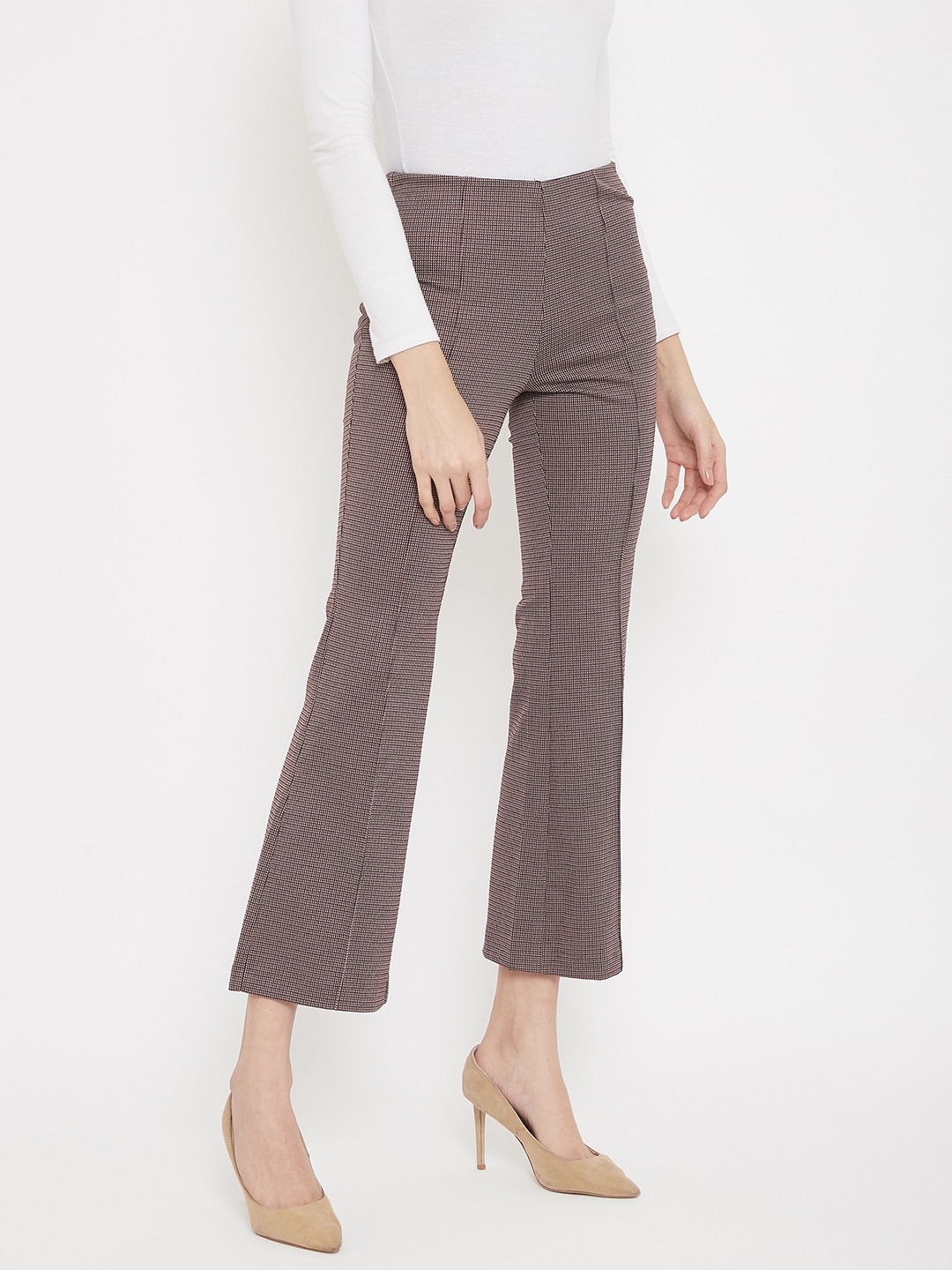 Madame Women Brown Bootcut Pant