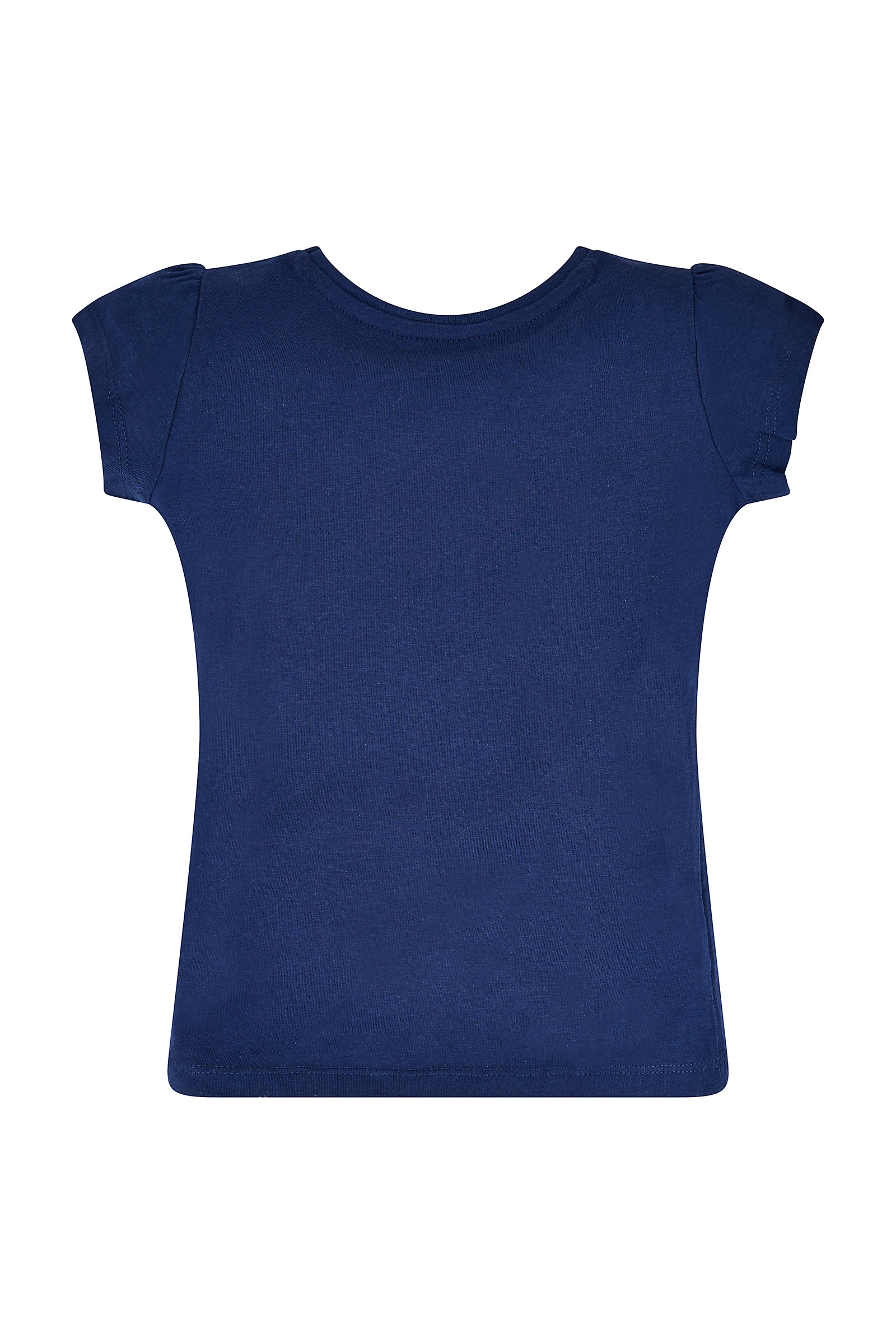 Mothercare Girls Printed Navy T-Shirt