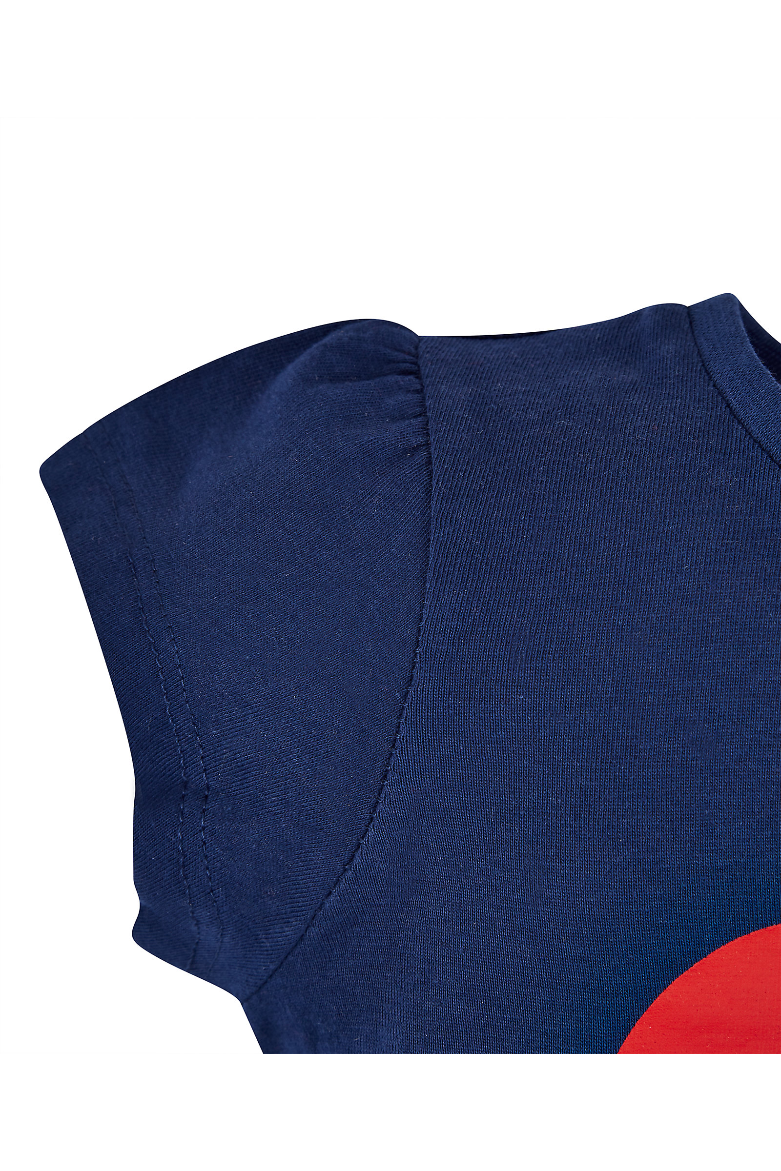 Mothercare Girls Printed Navy T-Shirt