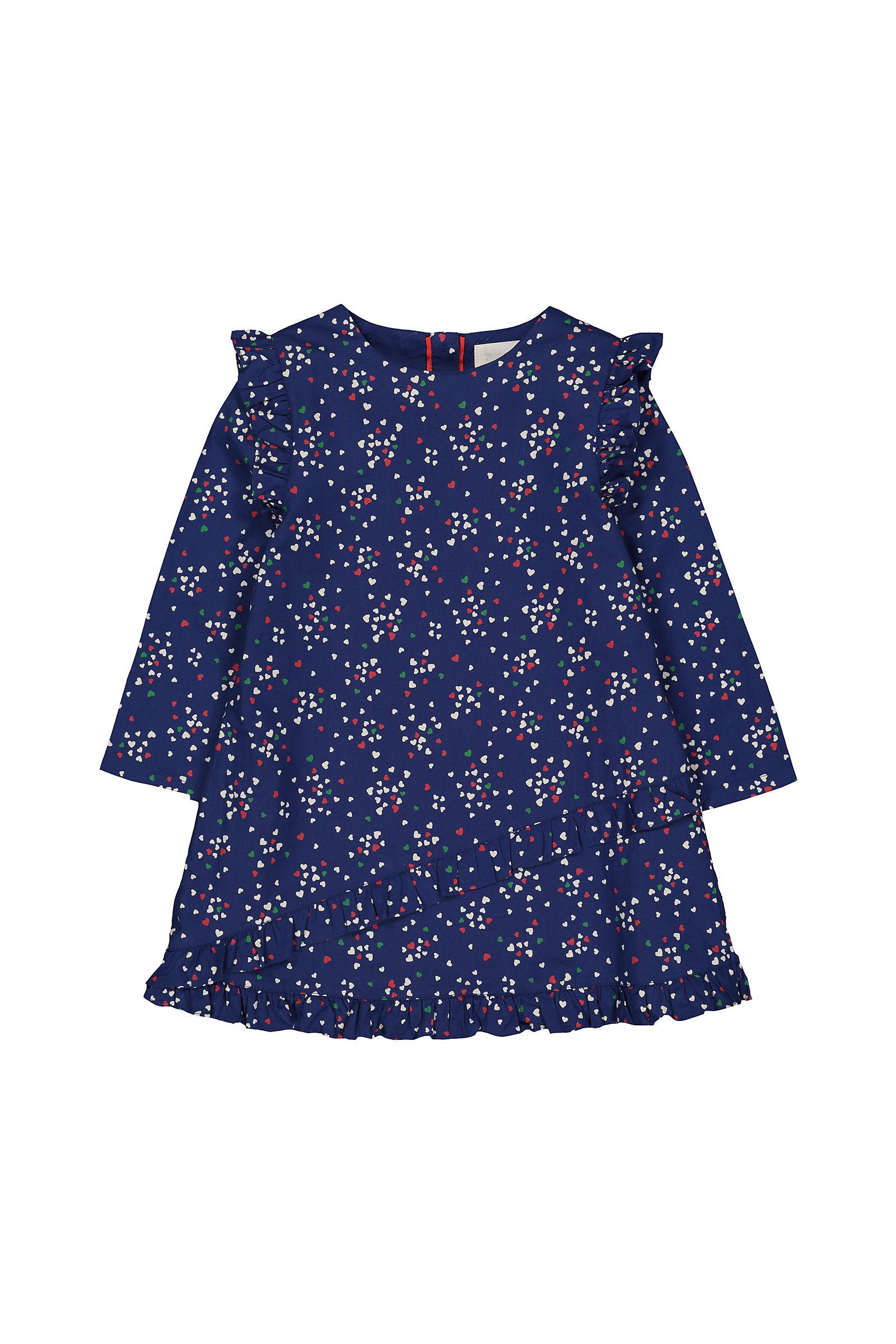 Mothercare Girls Printed Navy Dresses