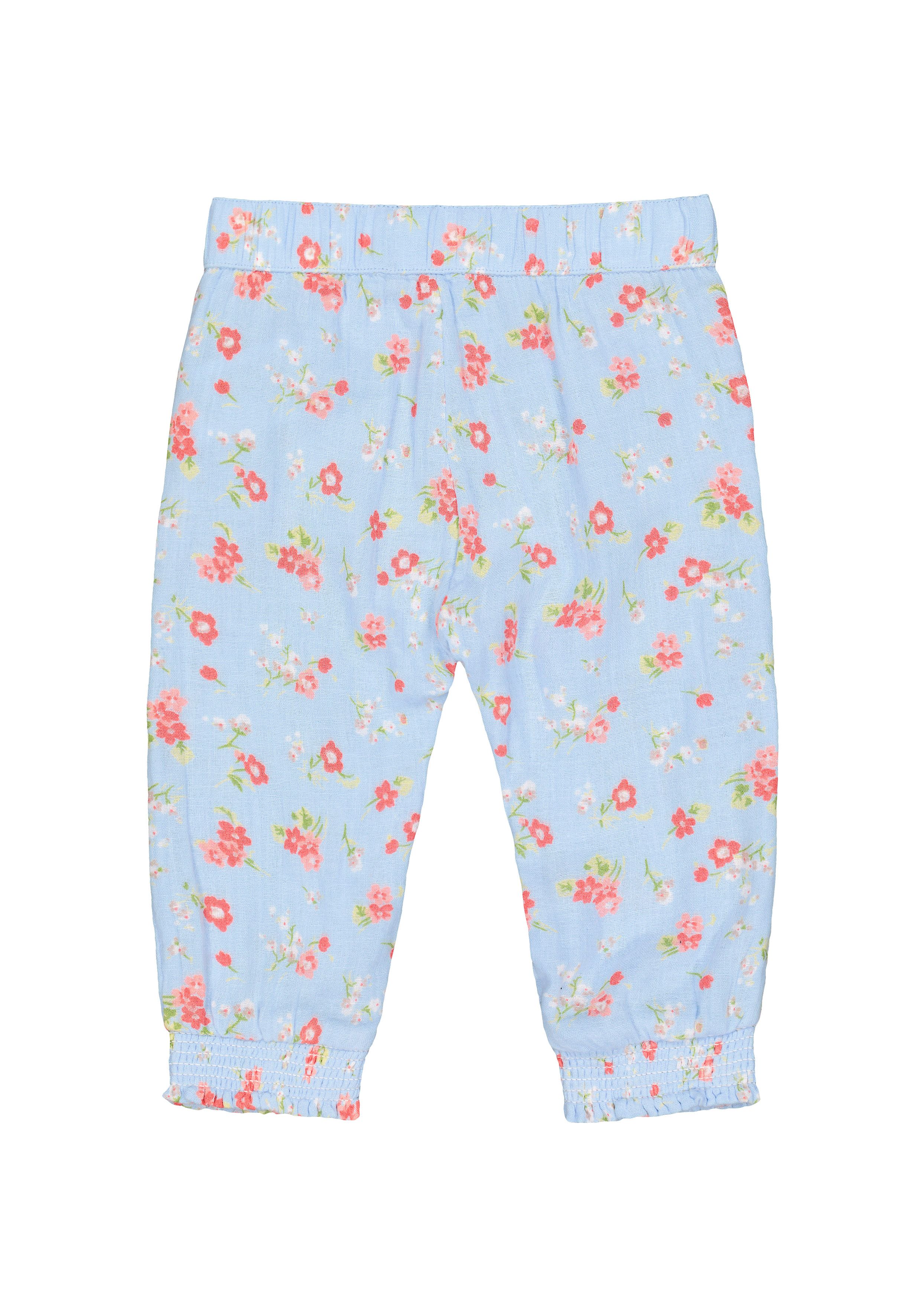 Mothercare Baby Girl Printed Blue Trousers