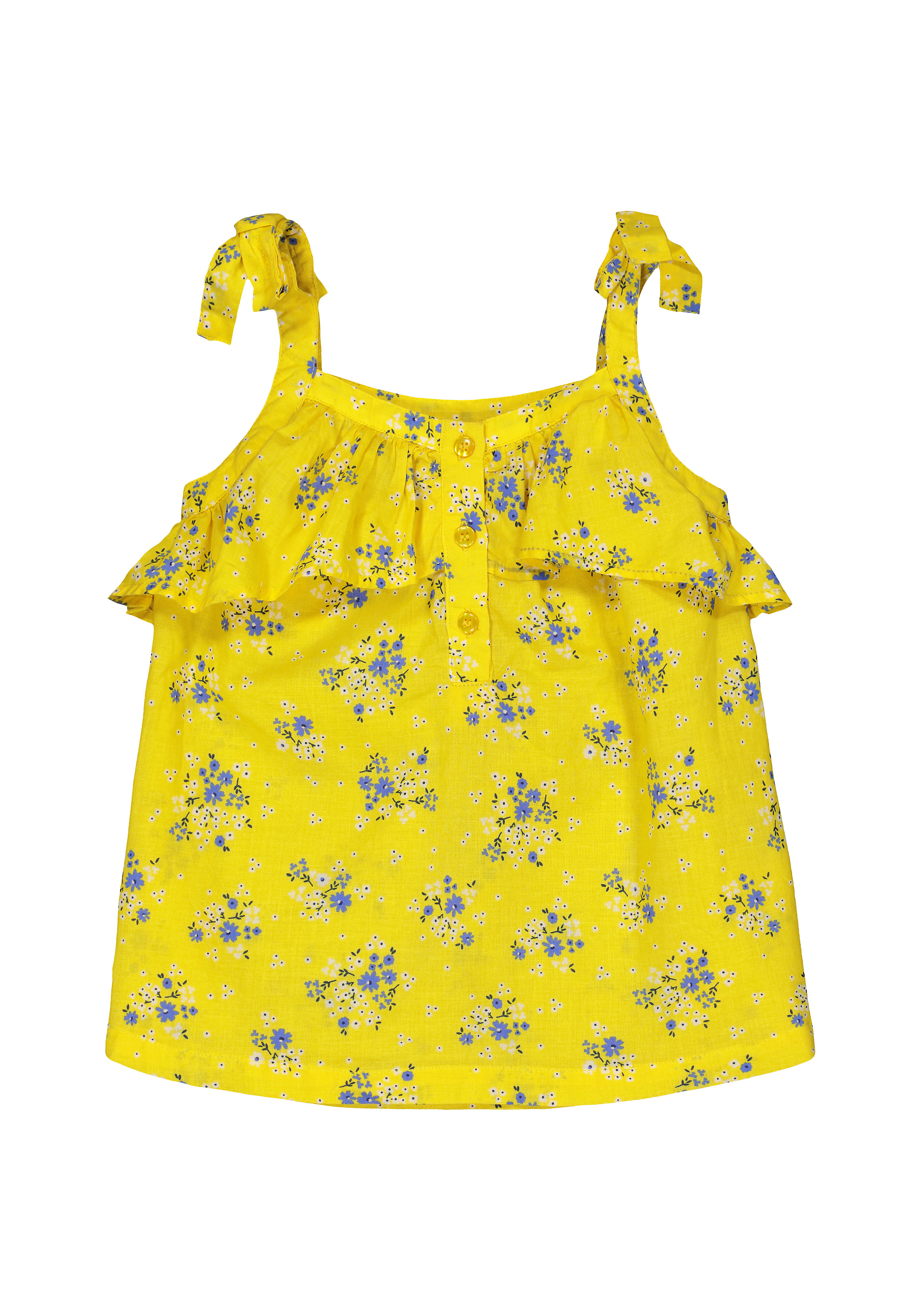 Mothercare Girls Printed Yellow Top
