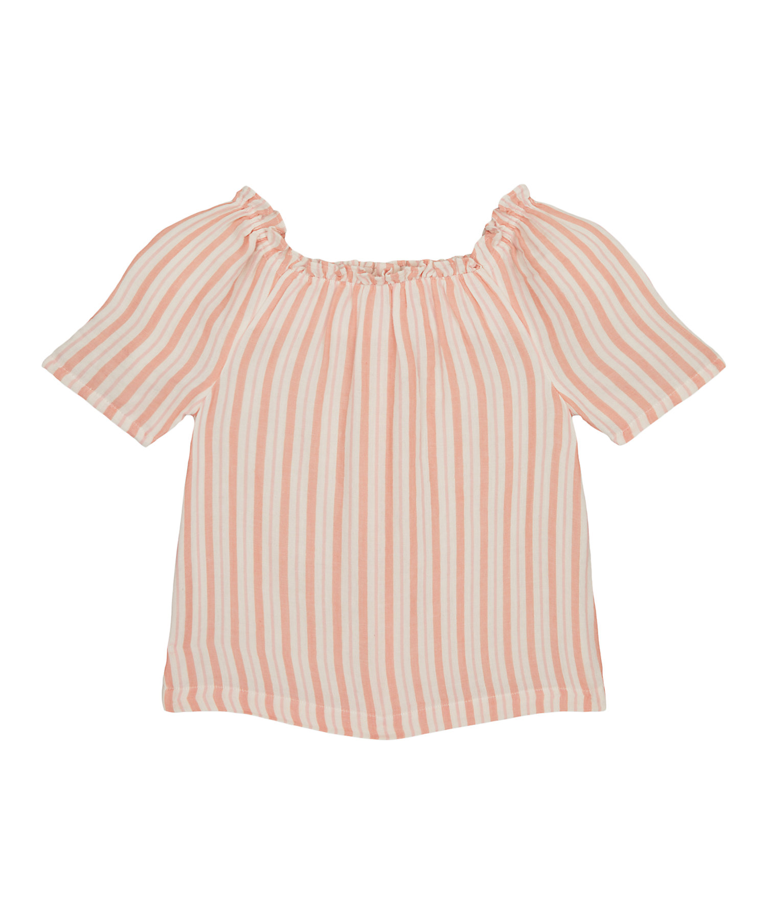 Mothercare Girls Striped Pink Top