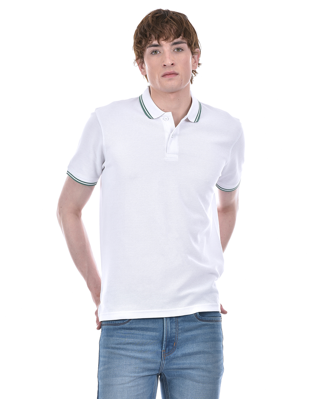Oneway Men Solid White T-Shirt