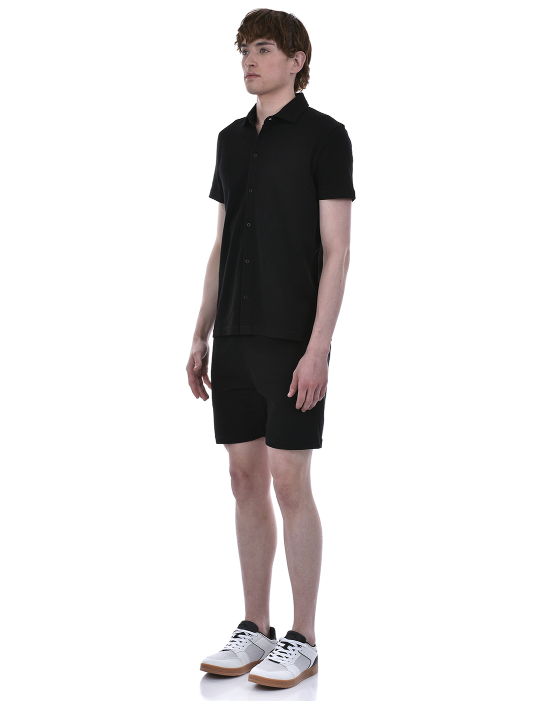 Oneway Men Solid Black Co-Ord Set