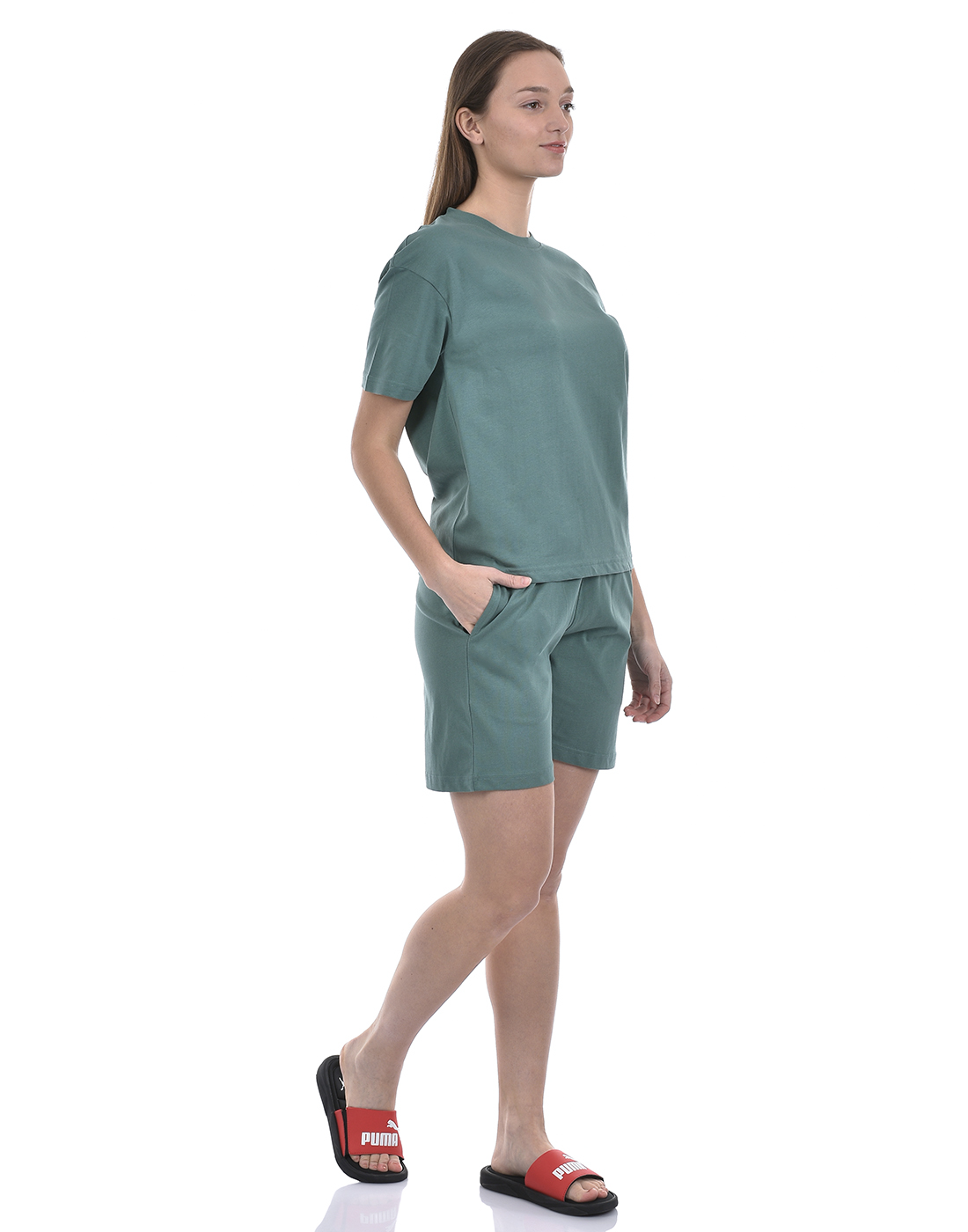 Oneway Women Solid Green Night Suit