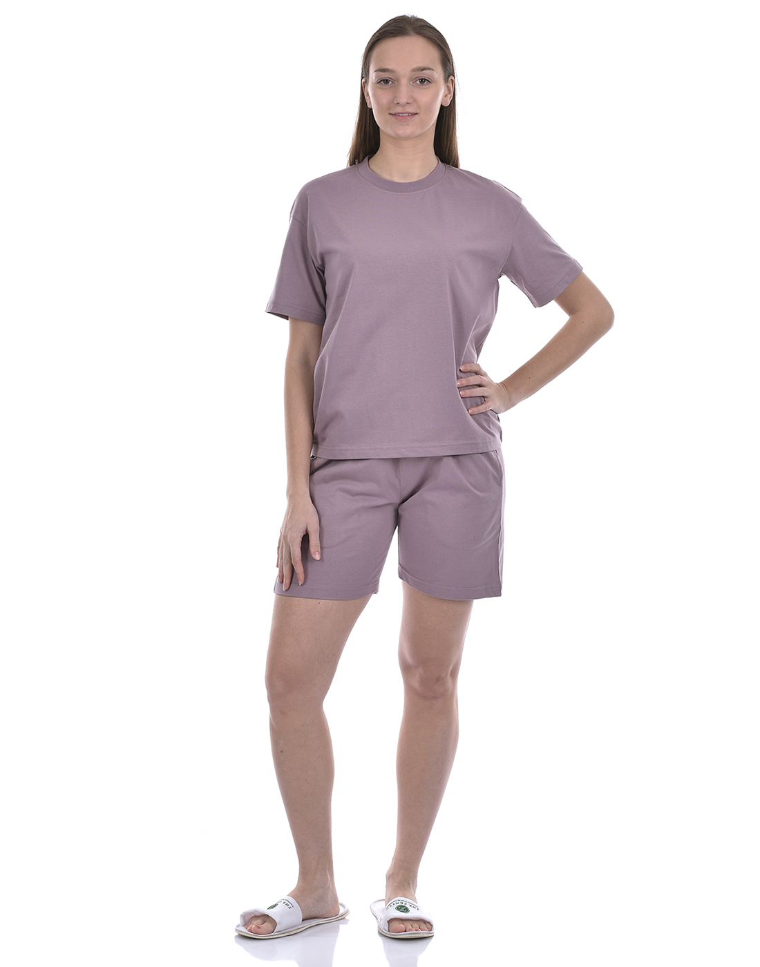 Oneway Women Solid Purple Night Suit