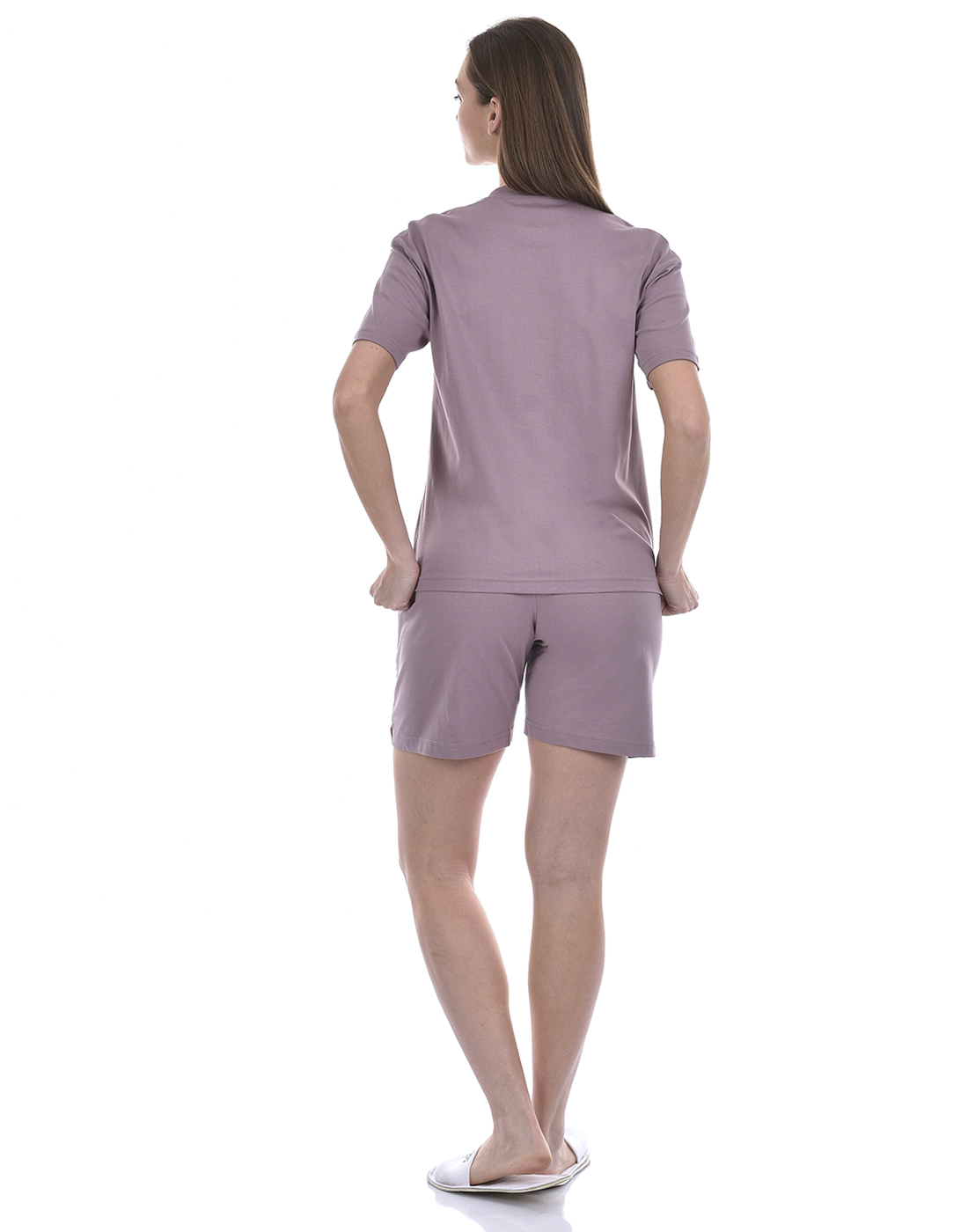 Oneway Women Solid Purple Night Suit