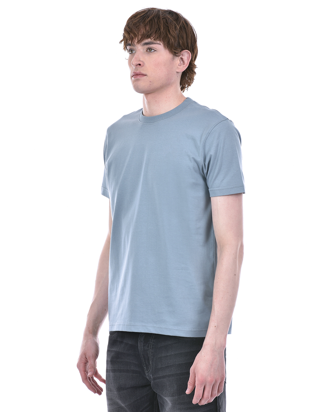 Oneway Men's Short Sleeve Regular Fit Blue Round Neck T-Shirt