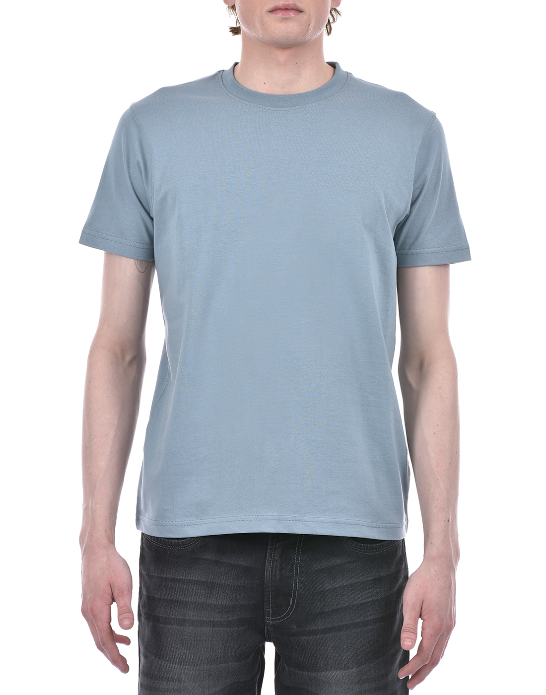 Oneway Men's Short Sleeve Regular Fit Blue Round Neck T-Shirt