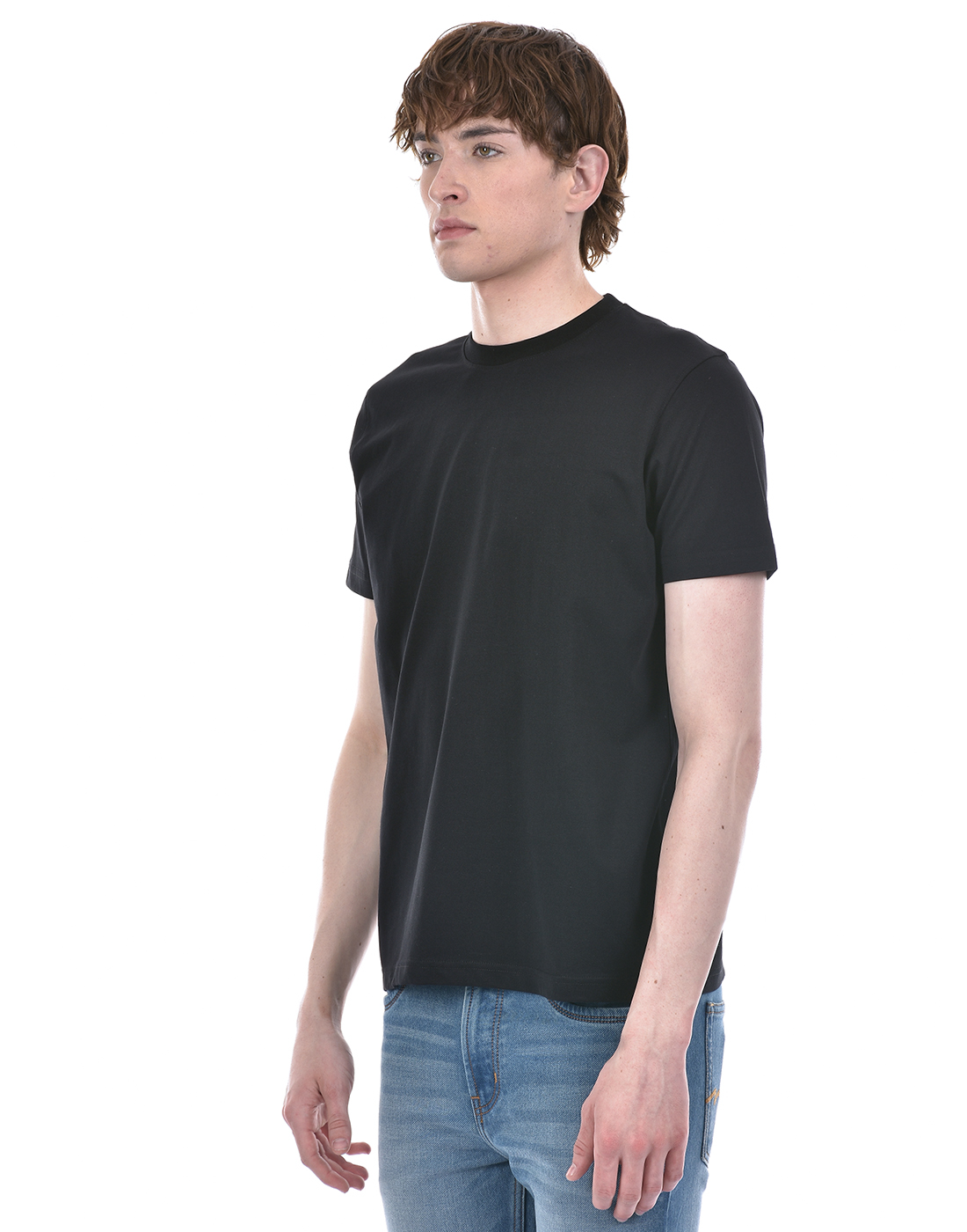 Oneway Men's Short Sleeve Regular Fit Black Round Neck T-Shirt