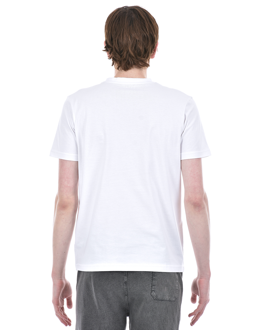 Oneway Men's Short Sleeve Regular Fit White Round Neck T-Shirt