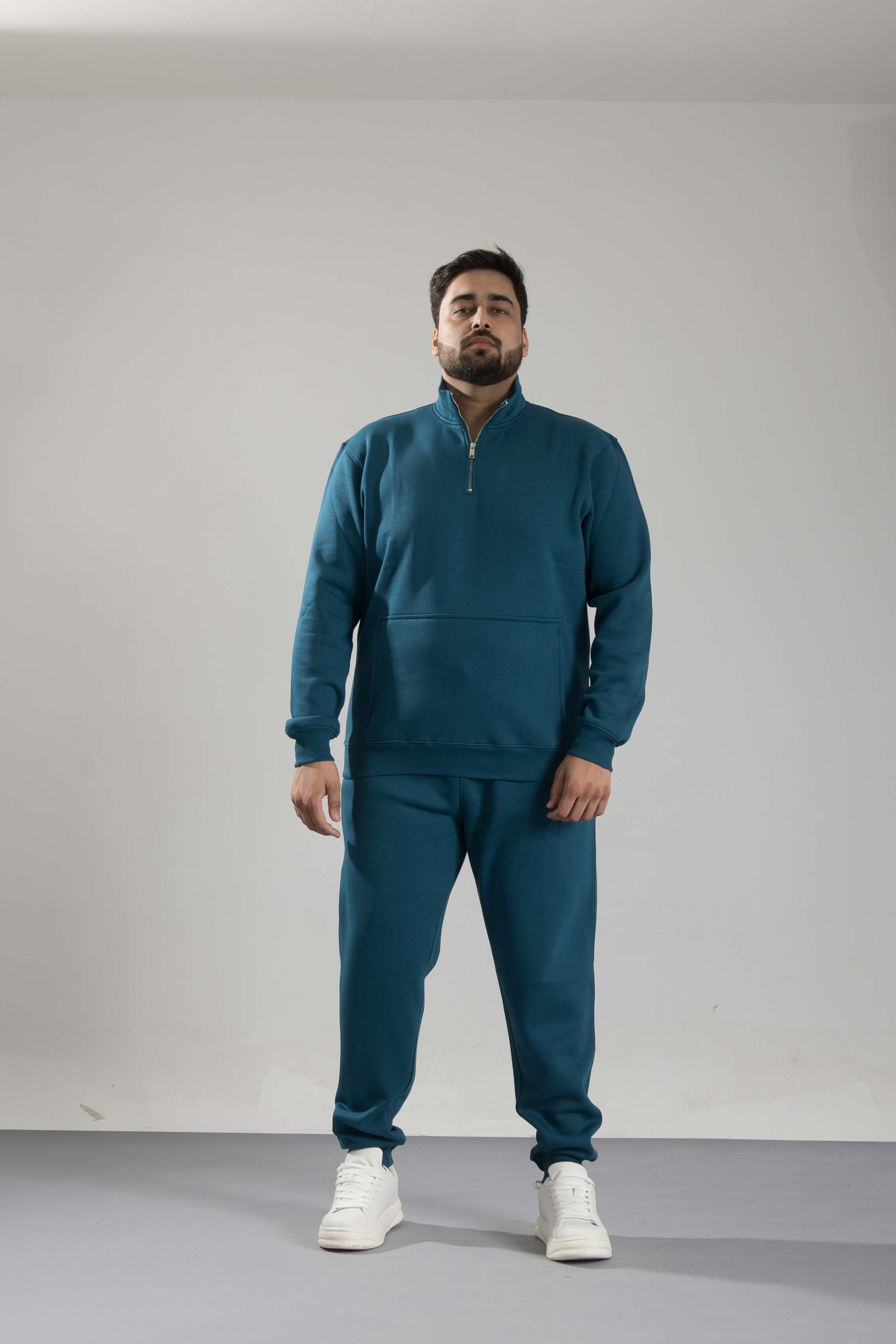 Oneway Men's Solid Turquoise Track Suit