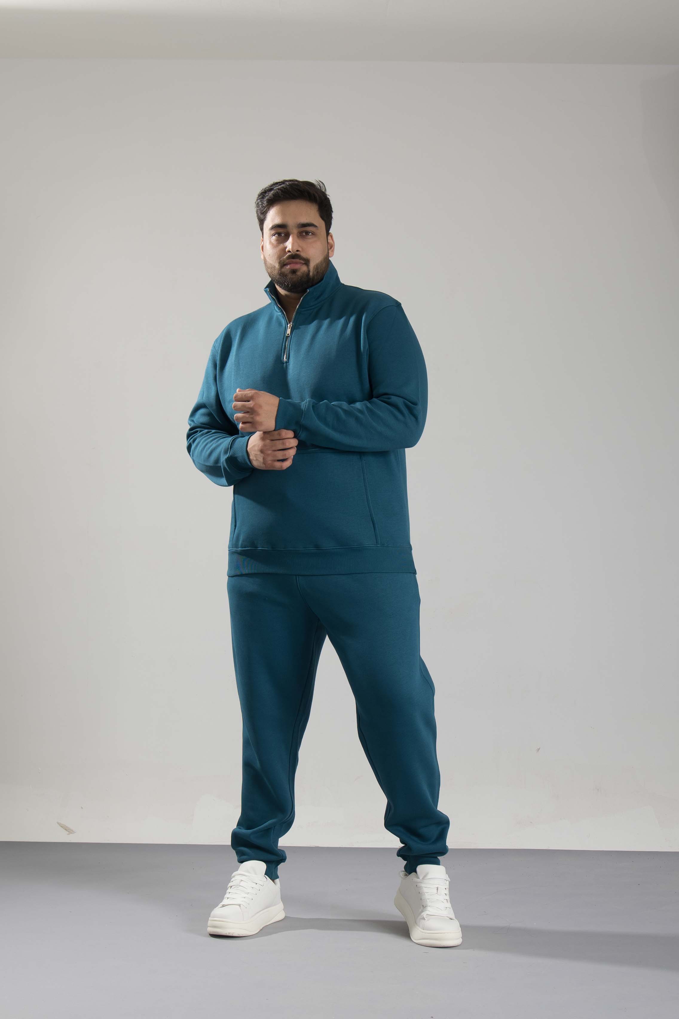 Oneway Men's Solid Turquoise Track Suit