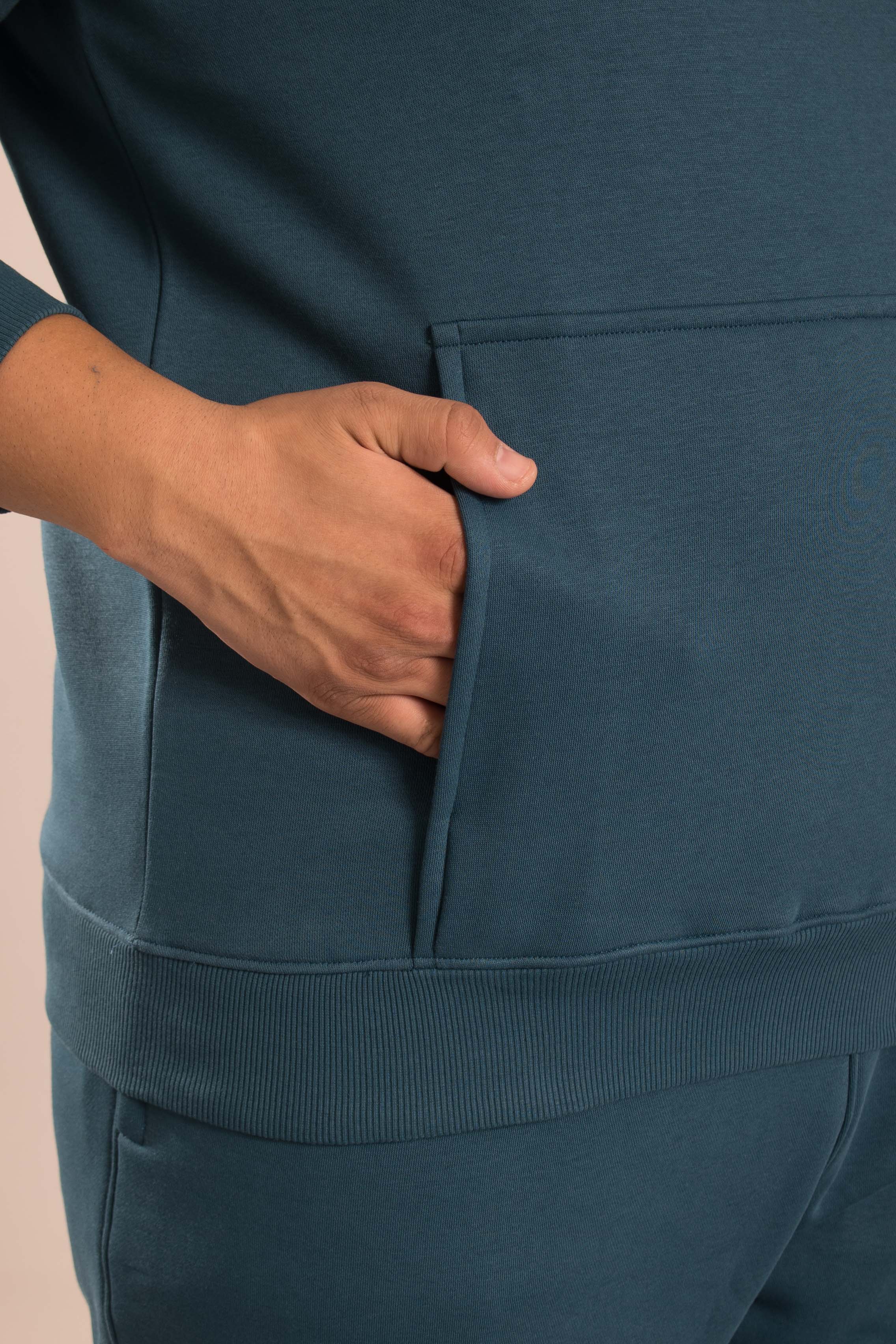 Oneway Men's Solid Turquoise Track Suit