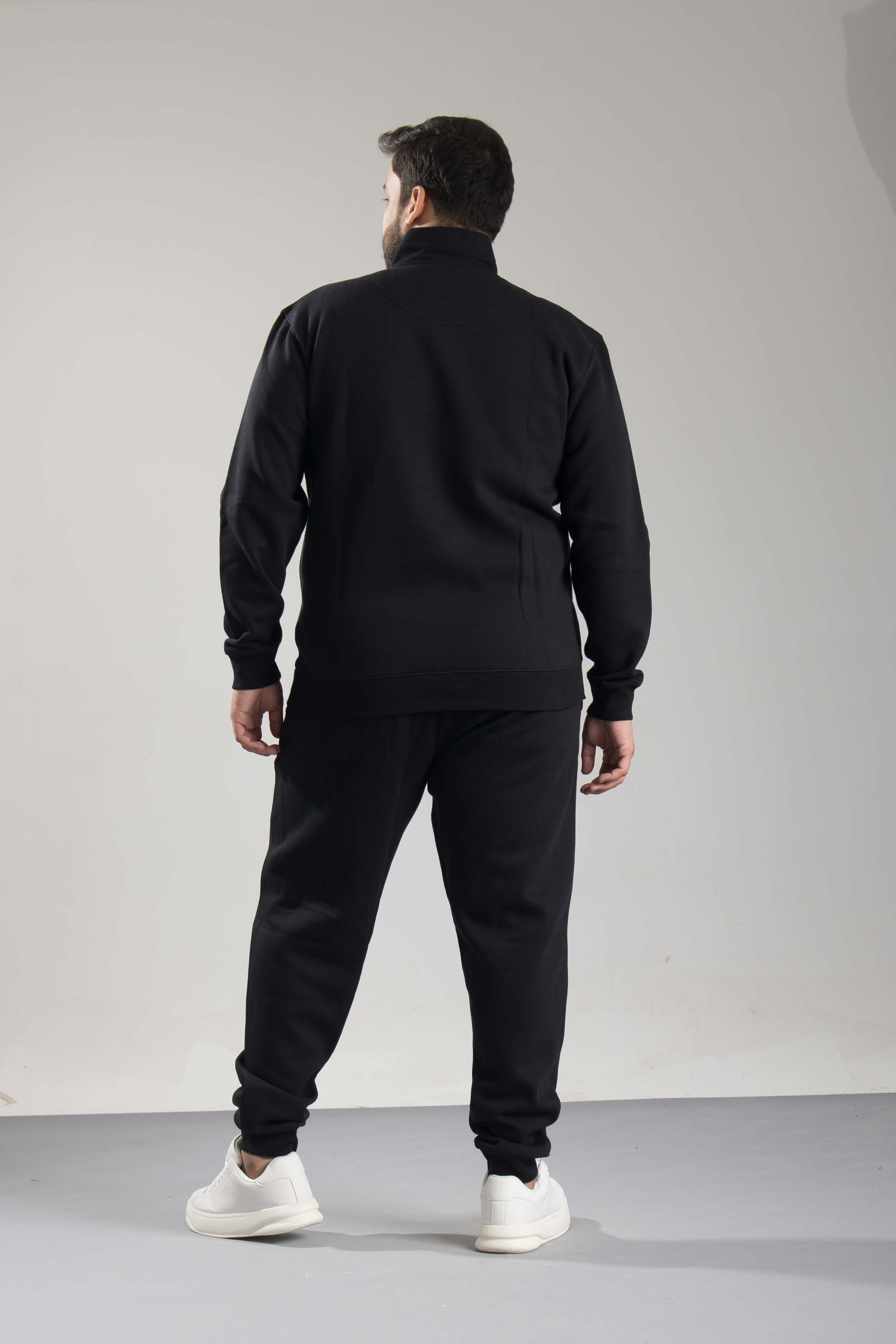 Oneway Men Solid Black Track Suit