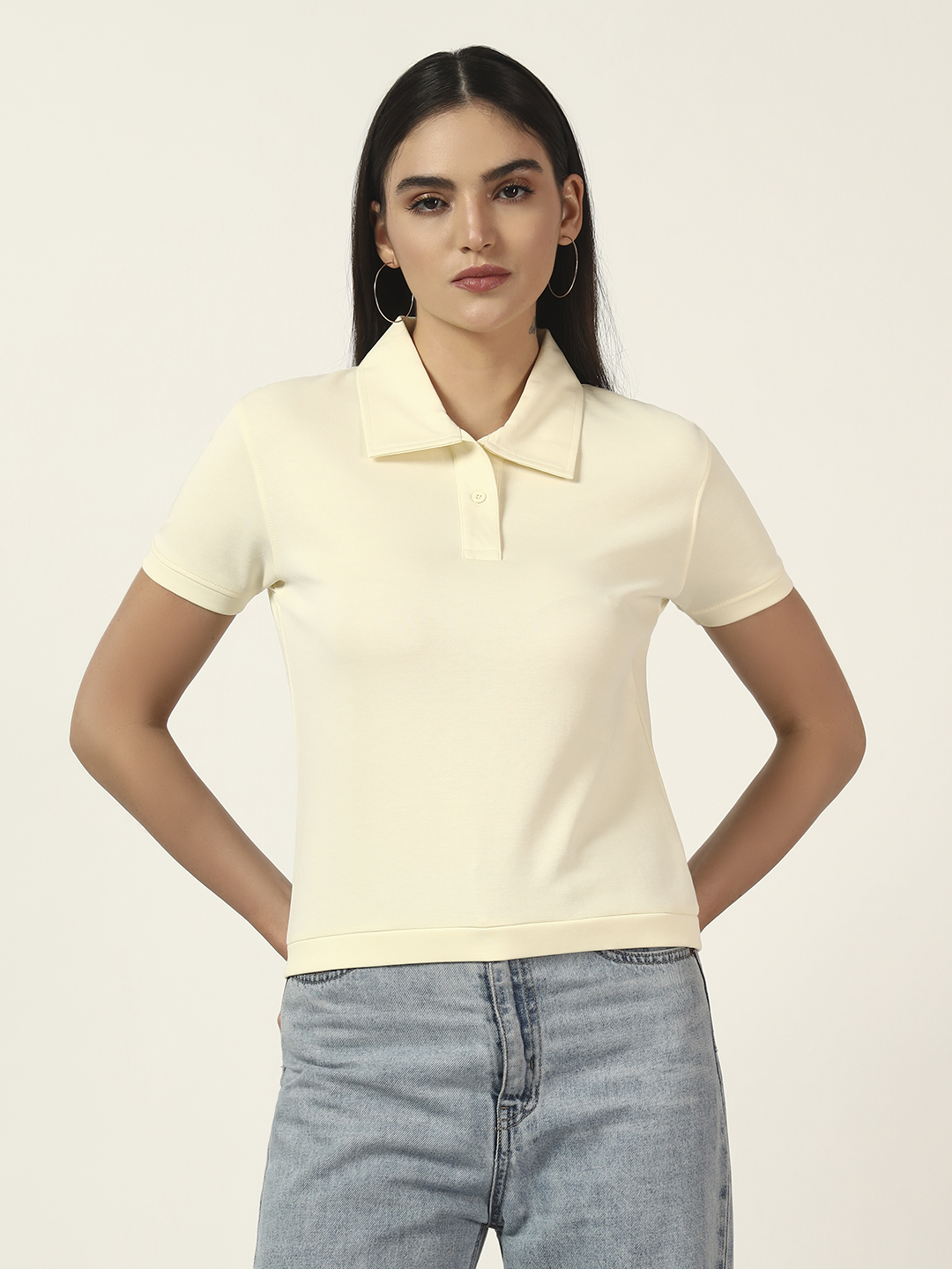 Oneway Women Crop  Casual & Sporty Polo T-Shirt