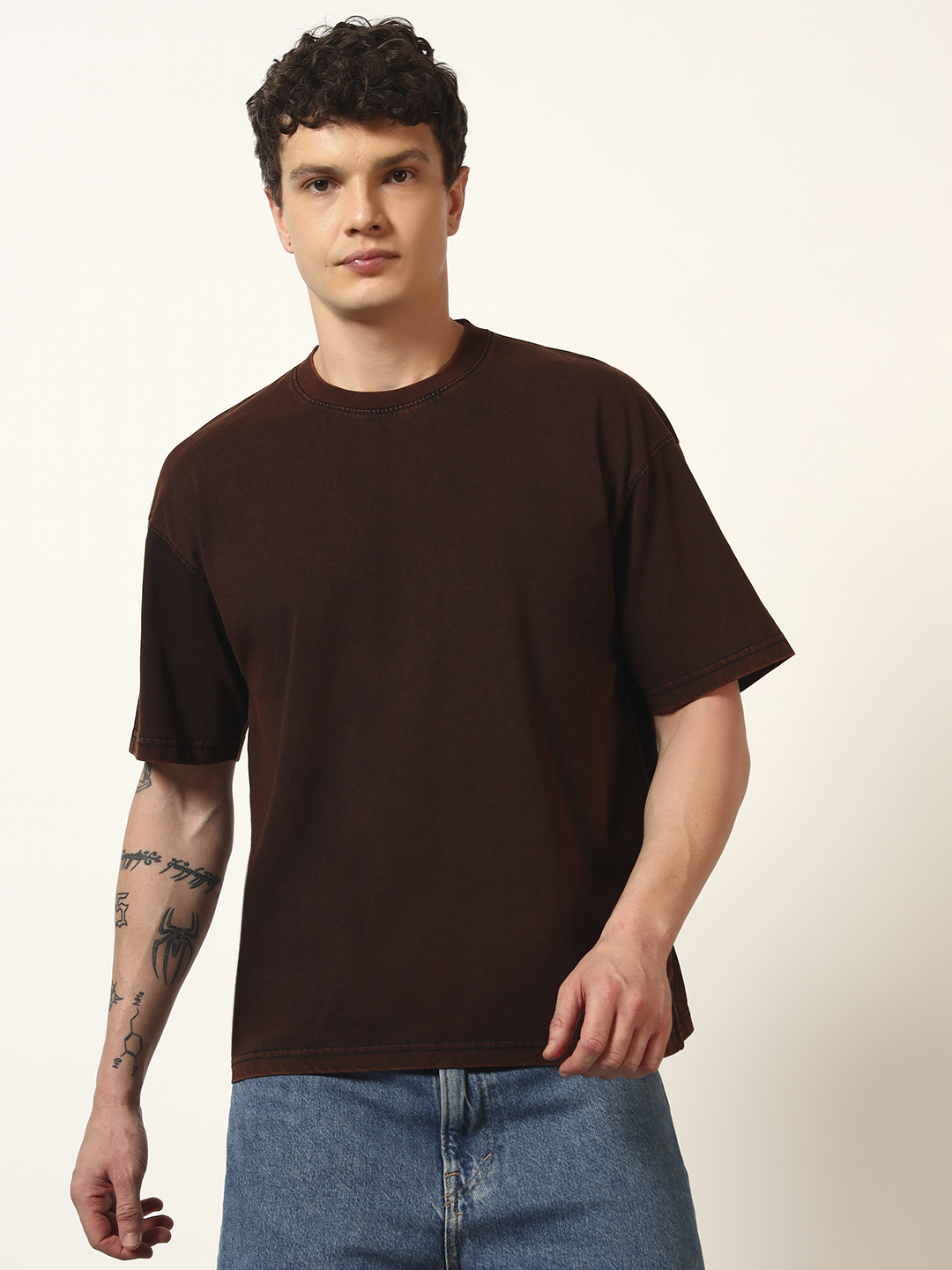 Oneway Unisex Solid Oversized T-shirt
