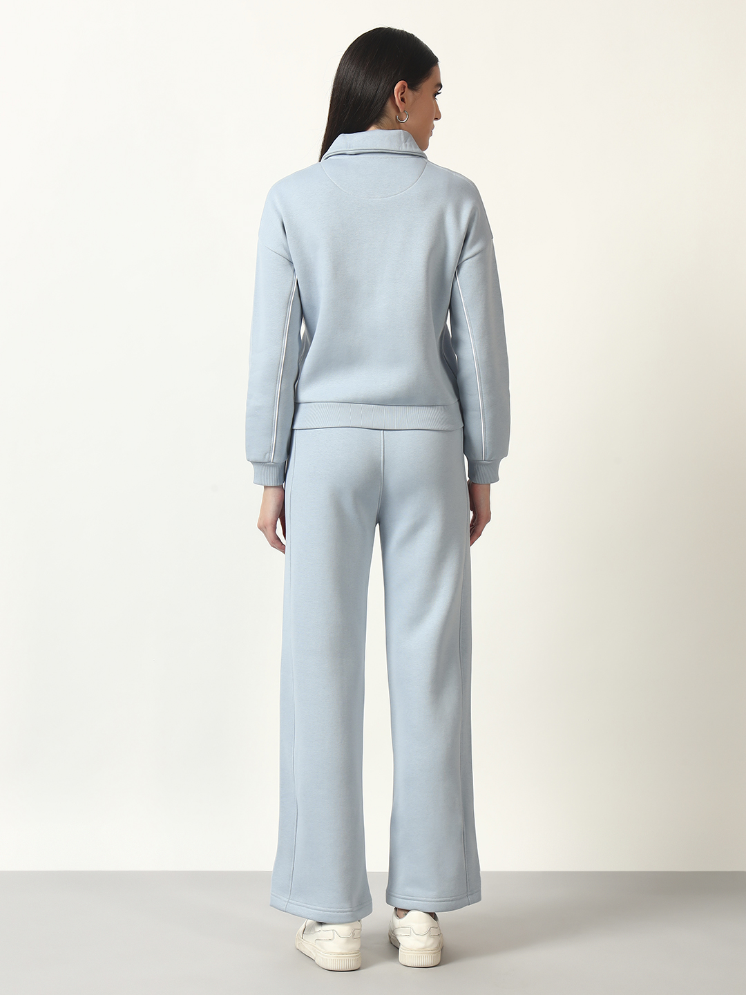Oneway Women Solid Blue 1 Jacket,1 Trackpants::Co-Ord Set