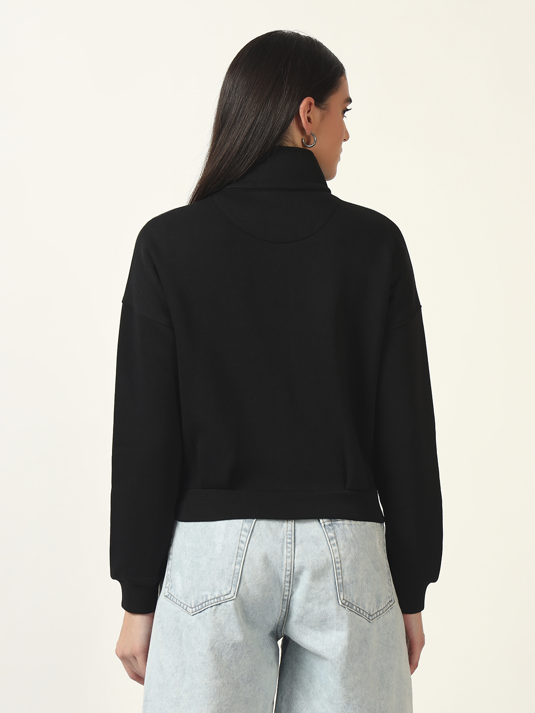 Oneway Women Solid Black Jacket