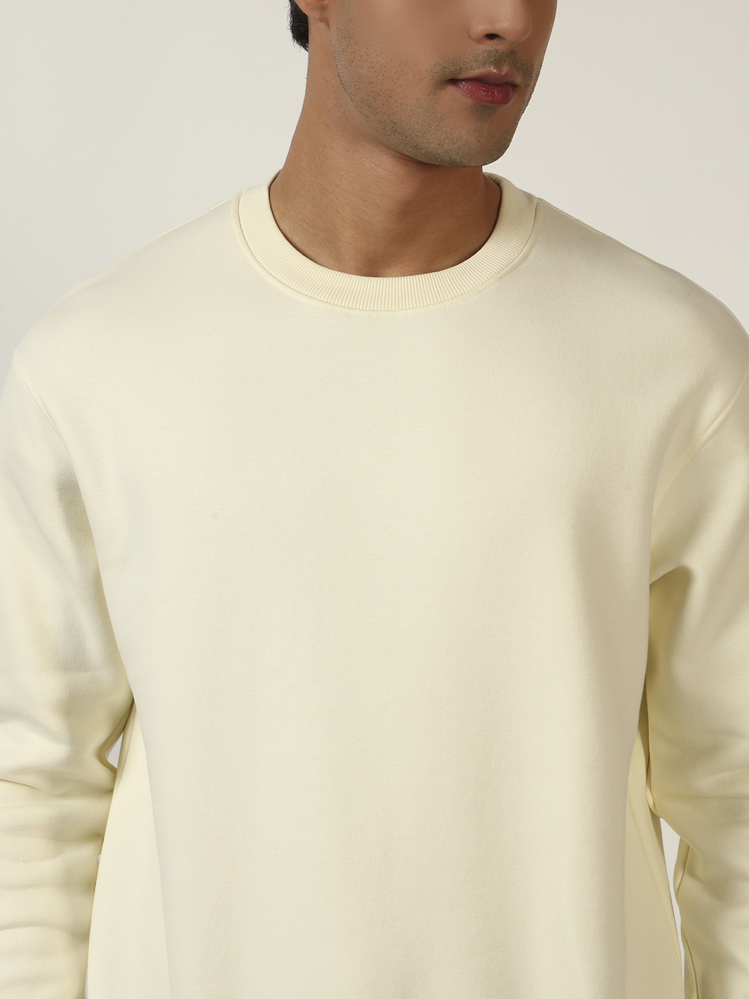Oneway Men Typography Cream Sweatshirt