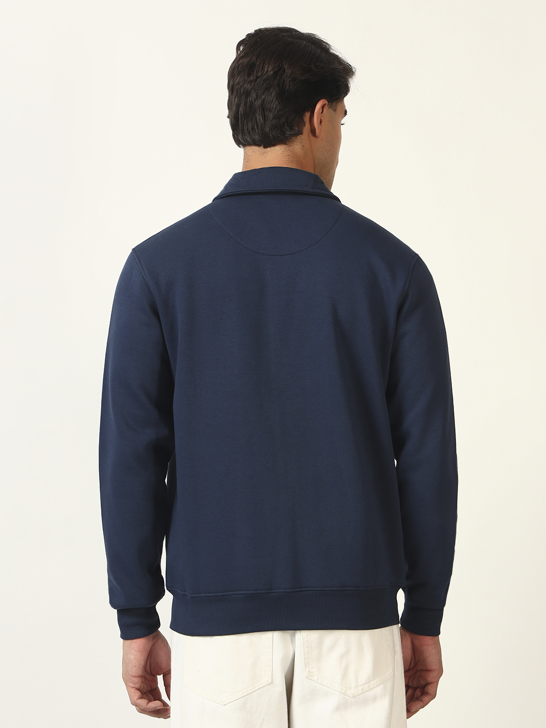 Oneway Men Solid Navy Blue Jacket