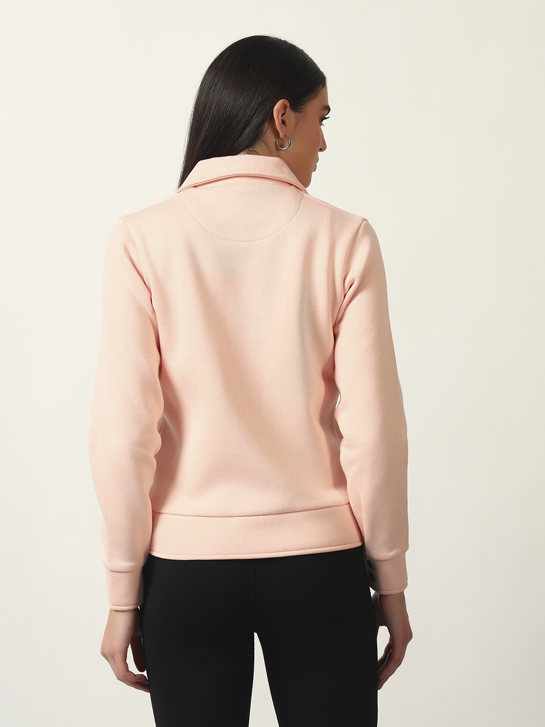 Oneway Women Solid Pink Coat