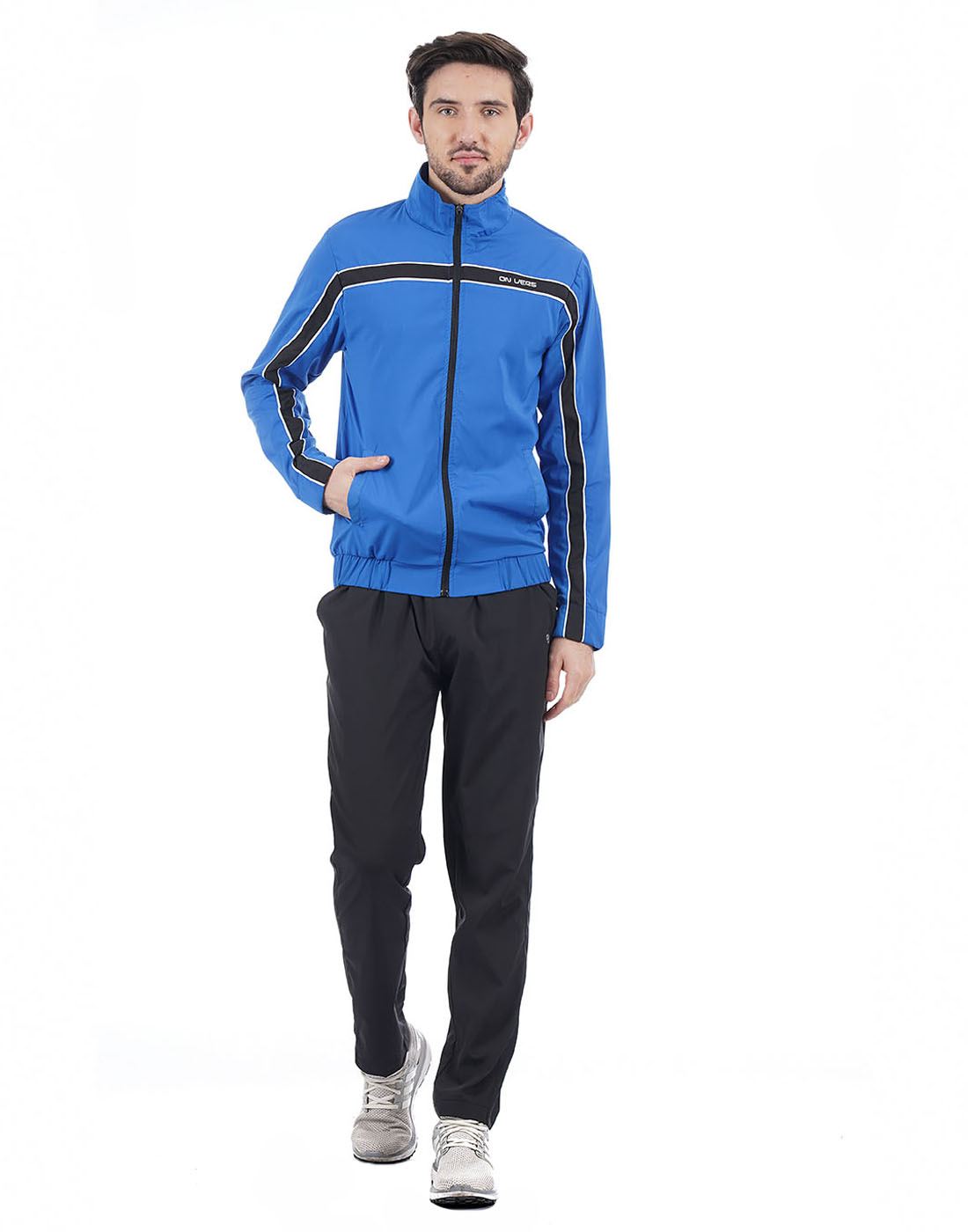 On-Vers Men Casual Wear Solid TrackSuit | KNOCKOUT | Blue