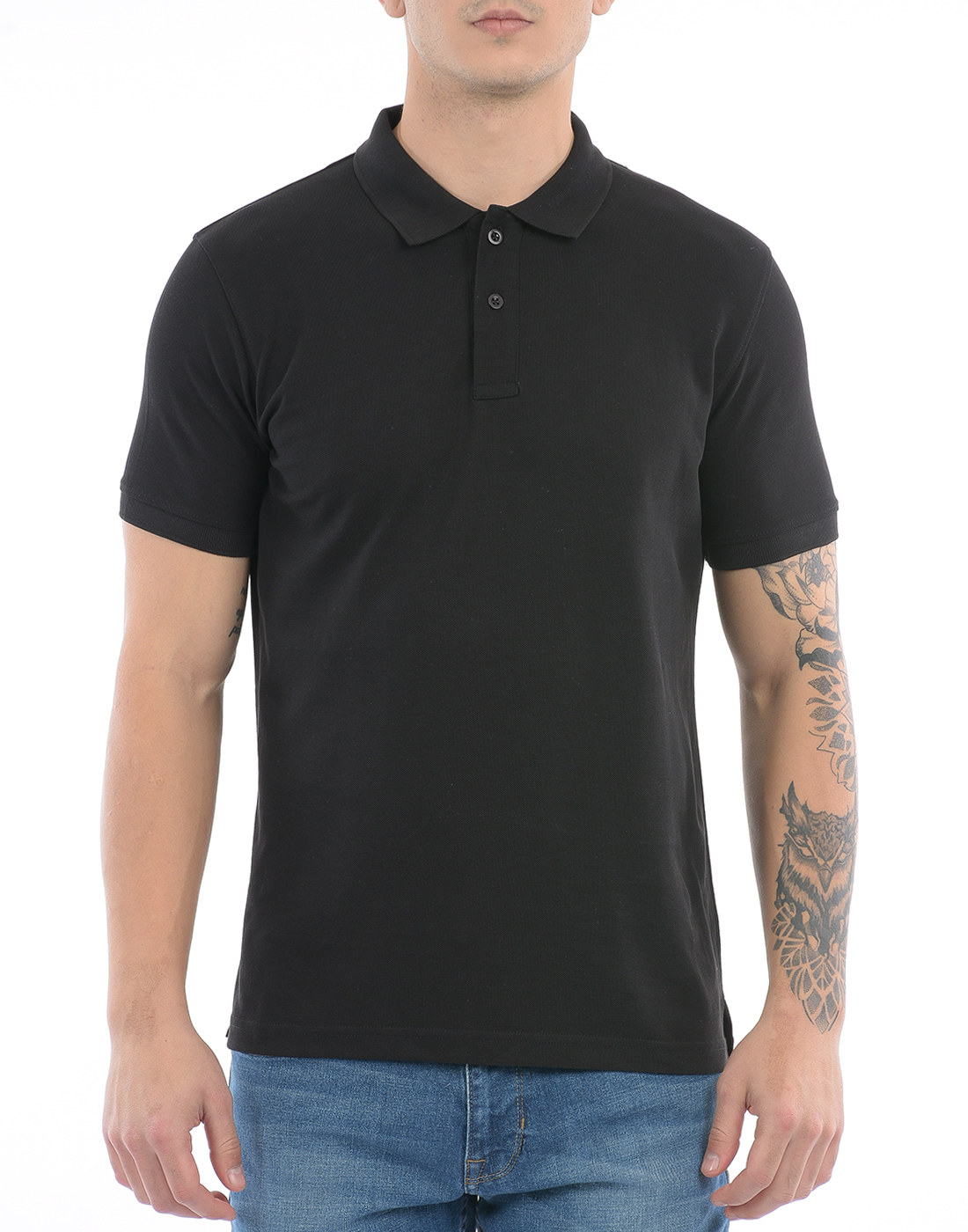 ONEWAY Men Solid Black T-Shirt