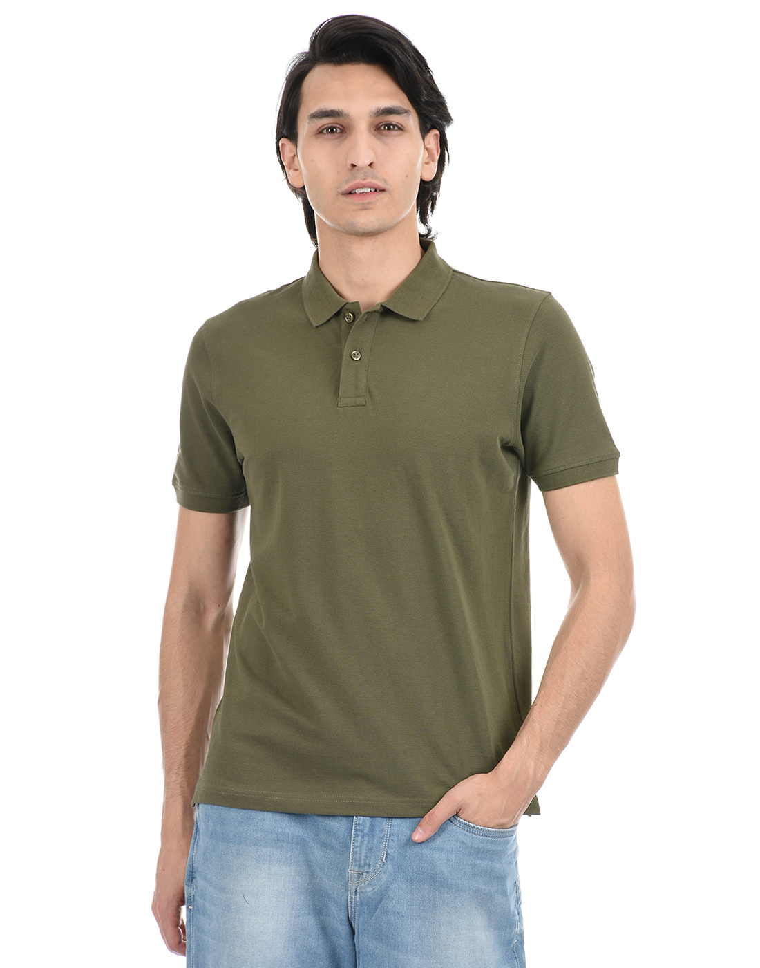ONEWAY Men Solid Green T-Shirt
