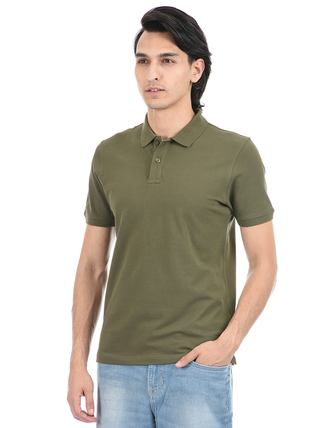 ONEWAY Men Solid Green T-Shirt