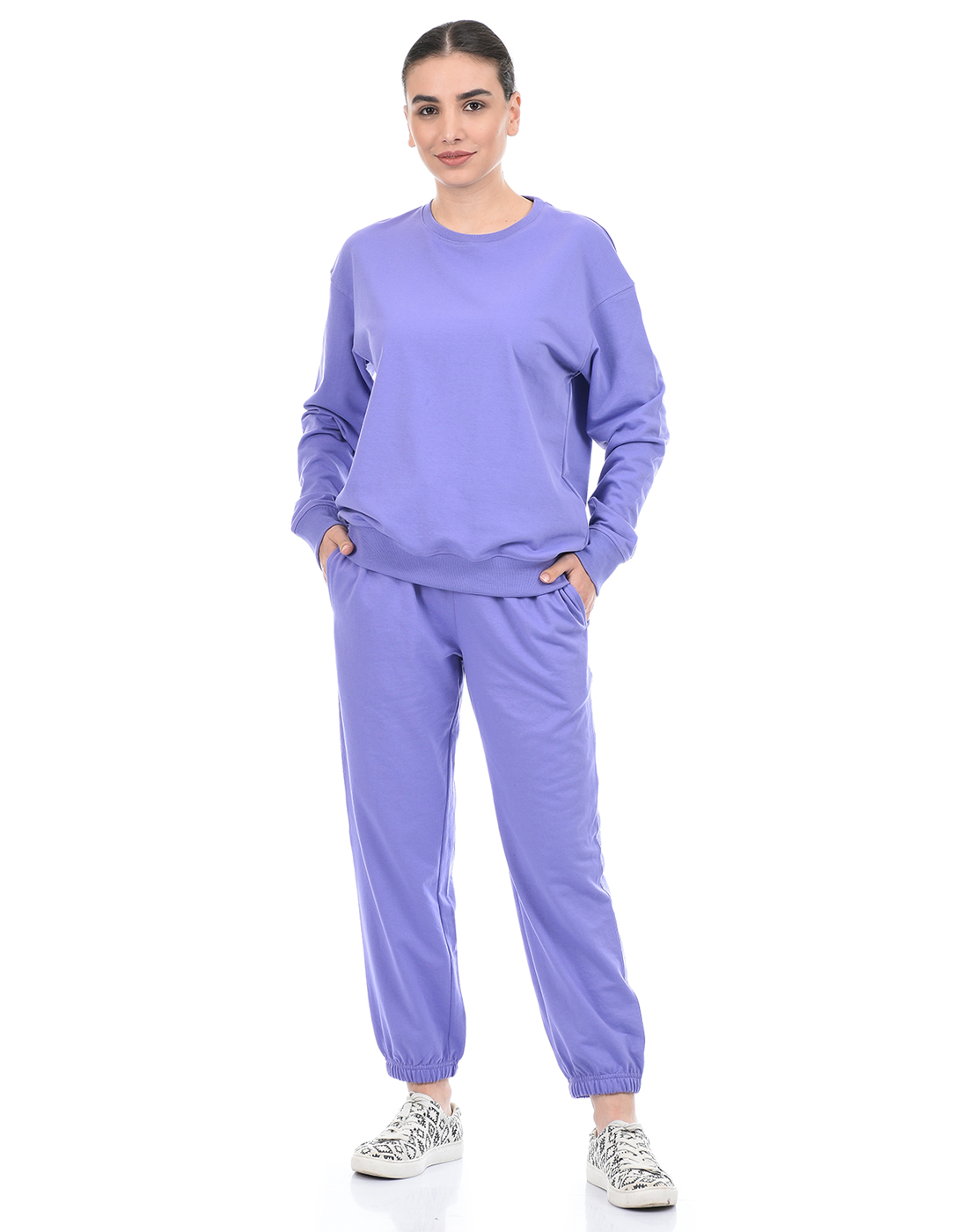 ONEWAY Women Solid Purple Loungewear