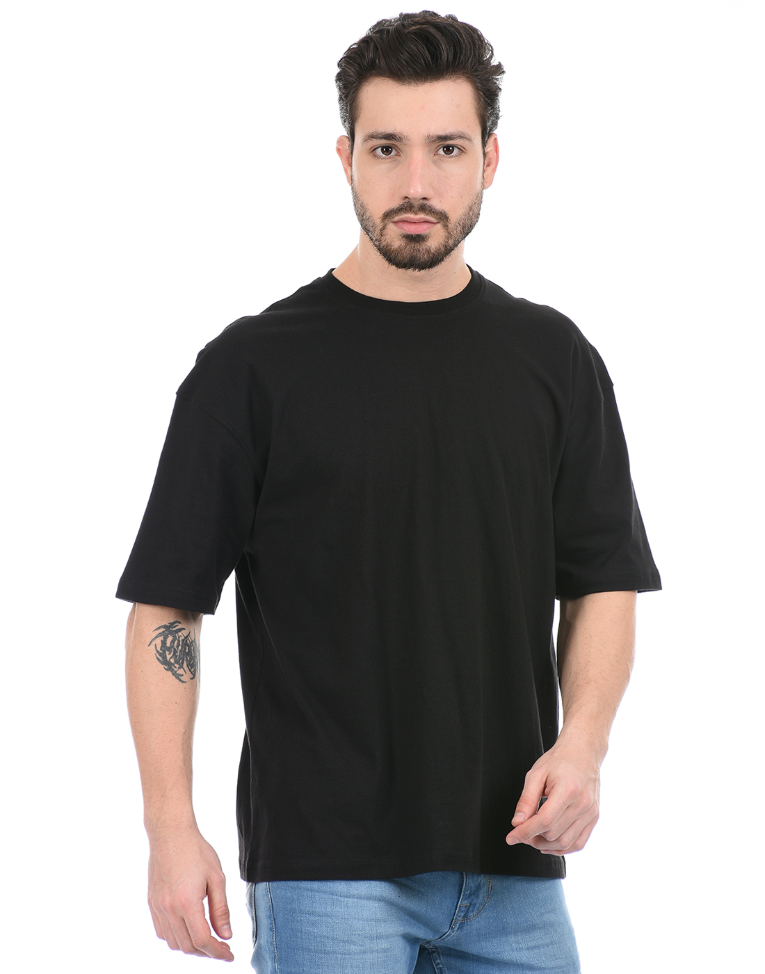 Oneway Unisex Solid Black T-Shirt