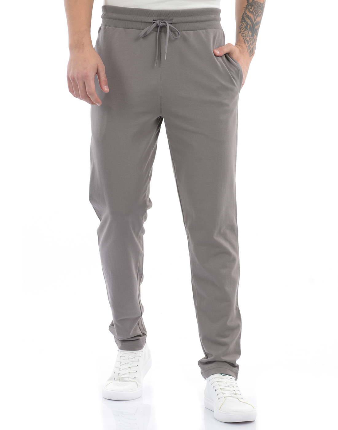 Oneway Men Solid Grey Track Pants