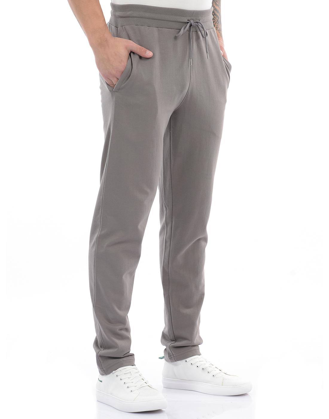 Oneway Men Solid Grey Track Pants