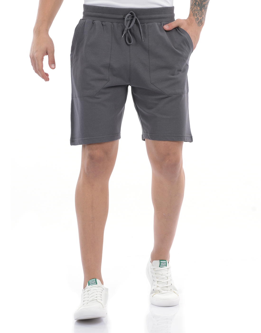 Oneway Men Solid Grey Shorts