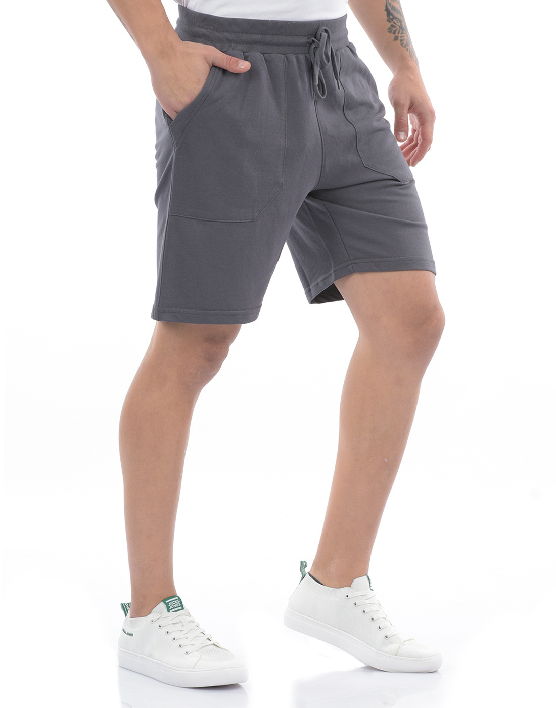 Oneway Men Solid Grey Shorts