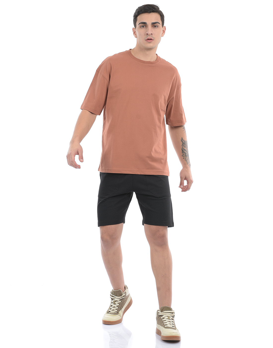 Oneway Men Solid Black Shorts