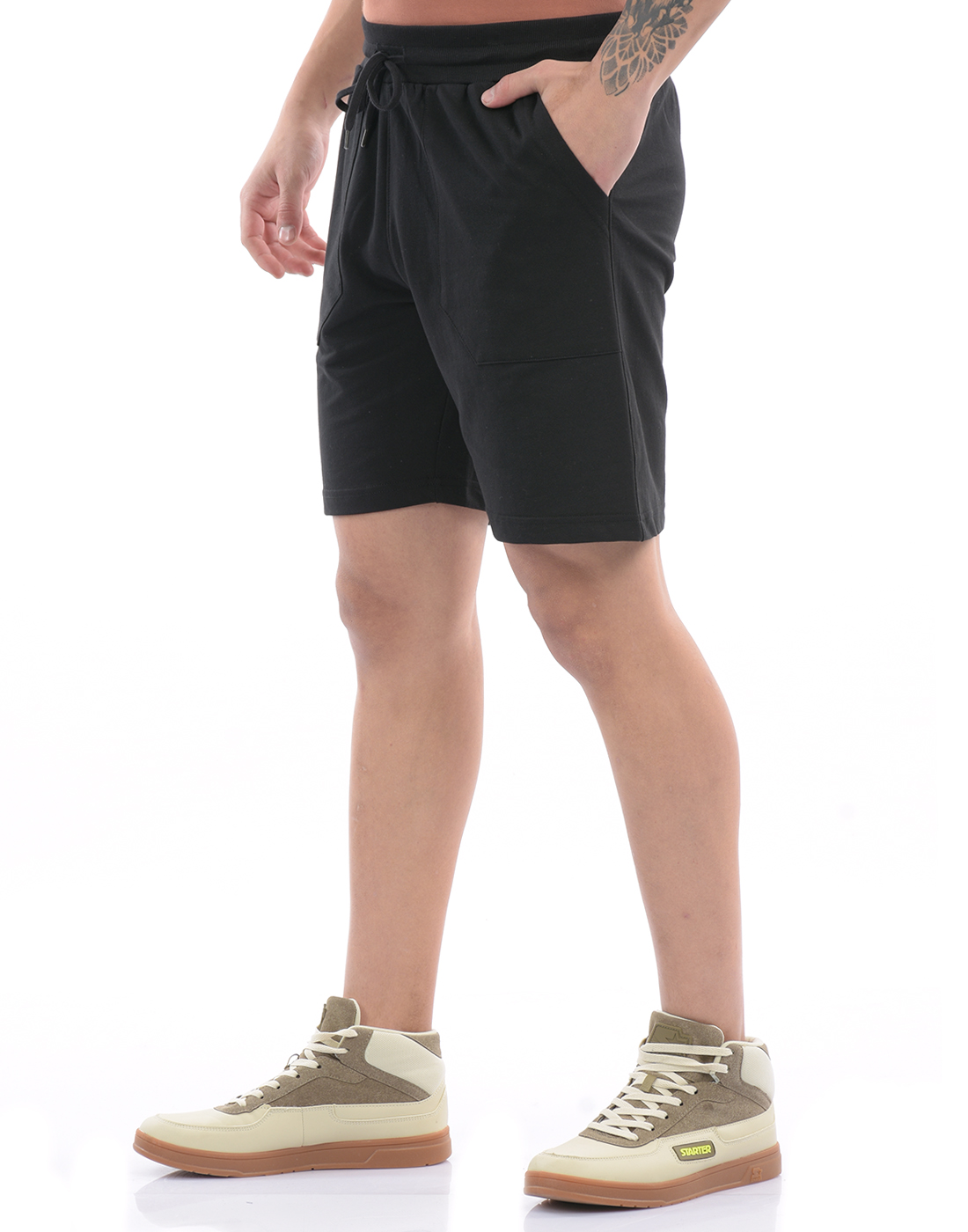 Oneway Men Solid Black Shorts