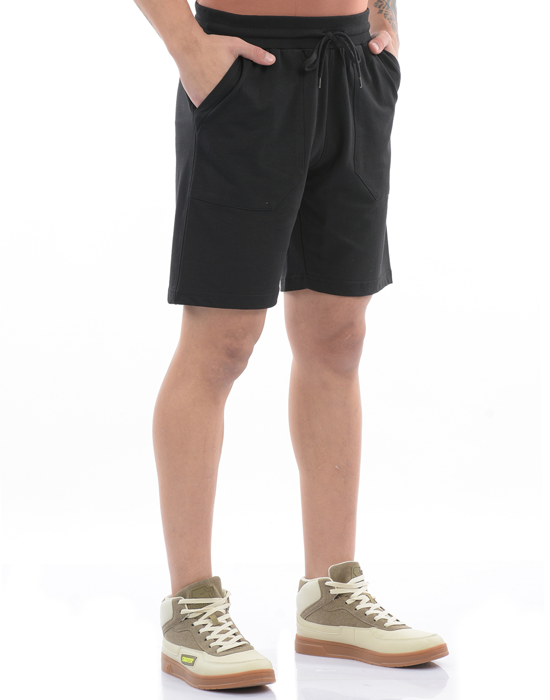 Oneway Men Solid Black Shorts