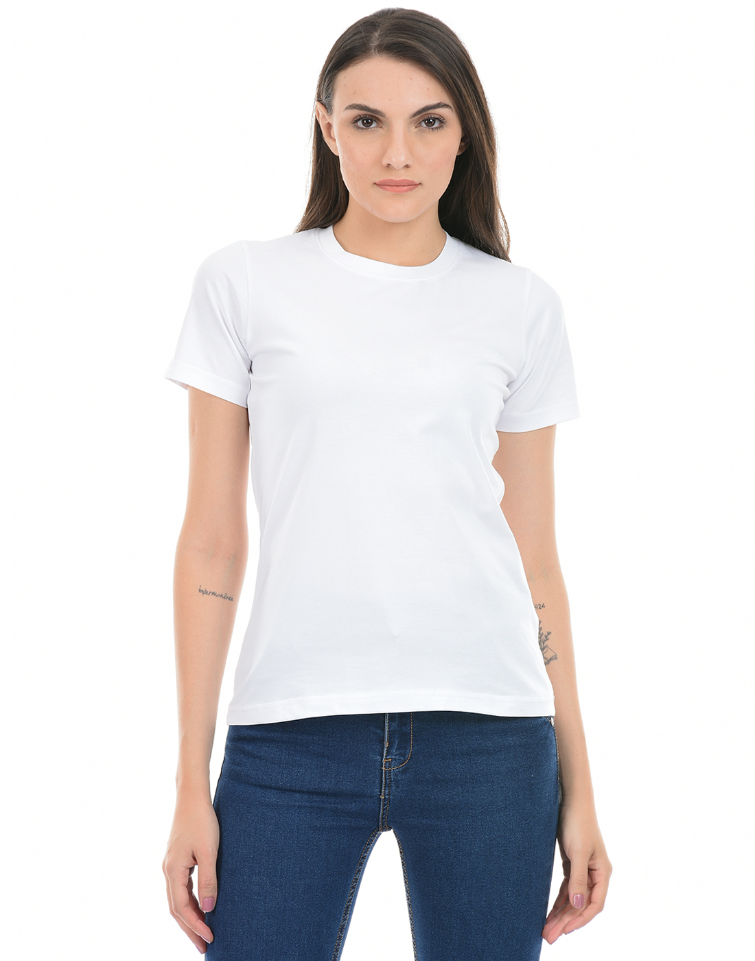 ONEWAY Round Neck Half Sleeves Solid T-Shirt for Women|Cotton Blend|Regular Fit|Stretchable|Women Casual Westernwear