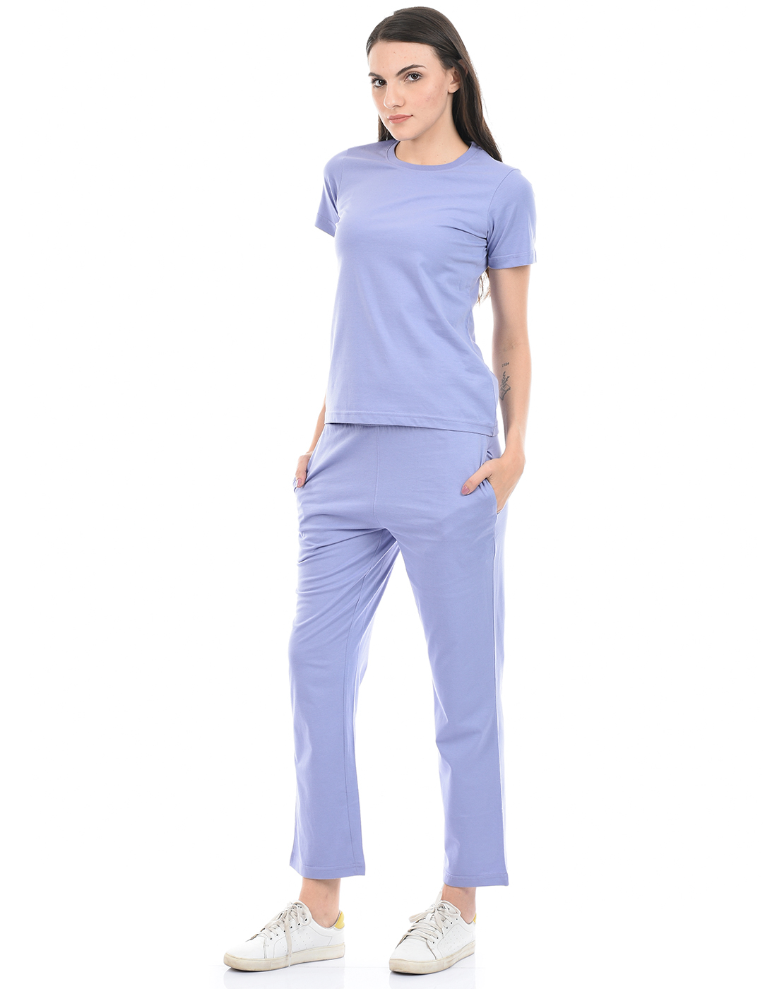 ONEWAY Round Neck Half Sleeves Solid Night Suit for Women|100% Cotton|Comfort Fit|Women's Comfortable PJ'S|Night Wear