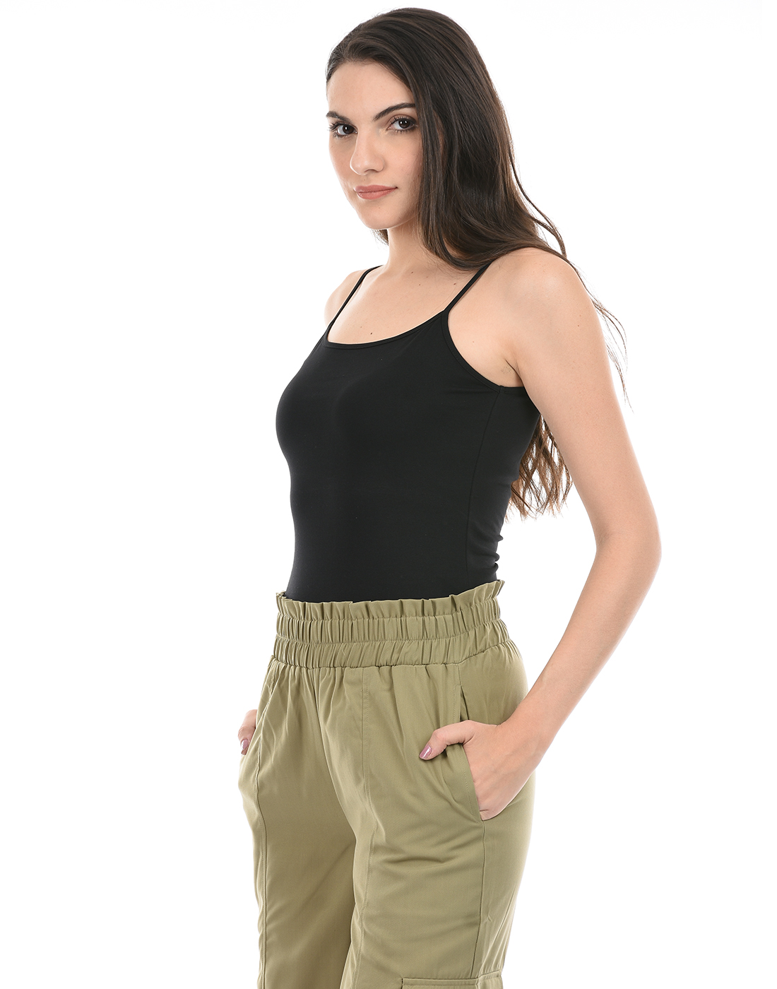ONEWAY Regular Fit Sleeveless Solid Camisole Top for Women|Cotton Blend|Stretchable|Multipurpose|Casual Western Wear