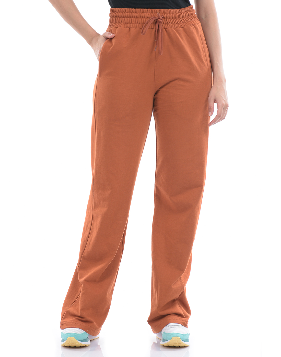 Oneway Women Solid Brown Track Pants